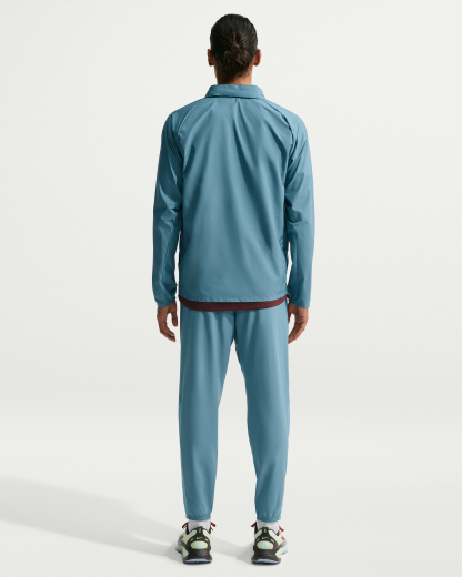 Nike Miler Men's Repel UV Protection Hooded Running Jacket - Smoky Blue/Smoky Blue - View 5