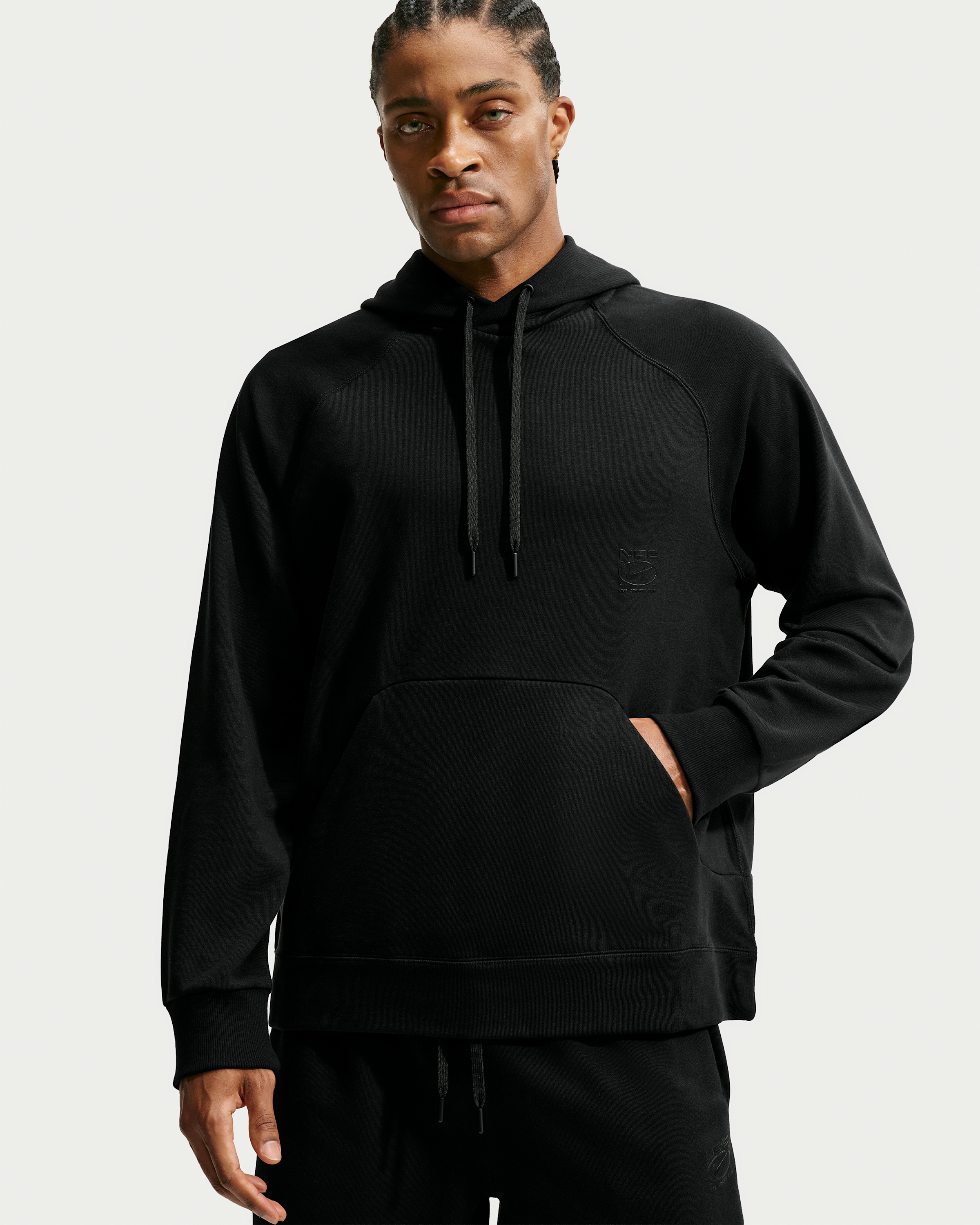 Nike N.A.C. Men's Dri-FIT Oversized Fleece Training Hoodie - Black/Black - View 1