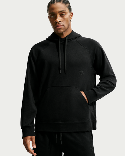 Nike N.A.C. Men's Dri-FIT Oversized Fleece Training Hoodie - Black/Black - View 1