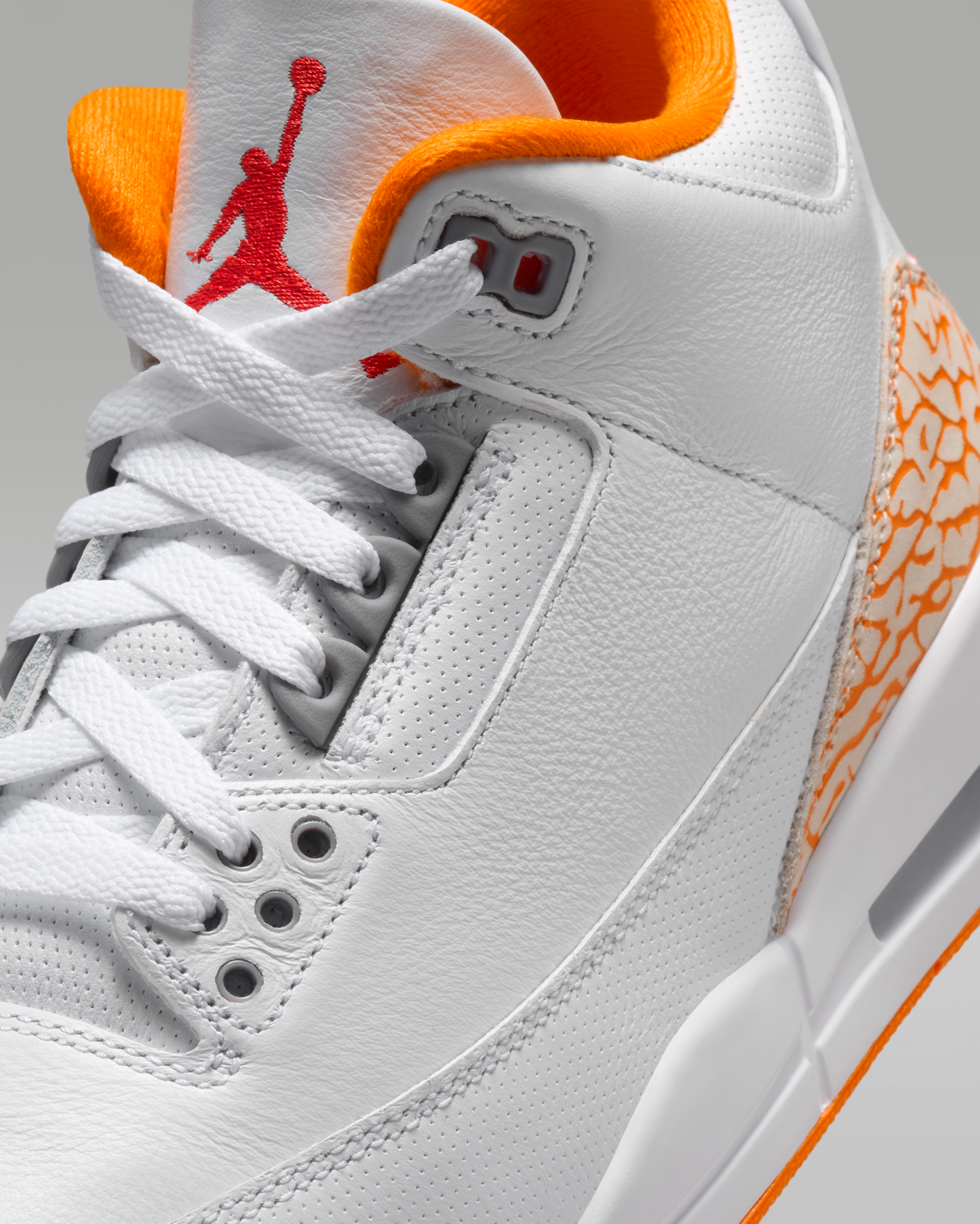 Air Jordan 3 Retro 'Sport Renaissance' Women's Shoes - White/Cement Grey/Fire Red/Multi-Colour - View 7