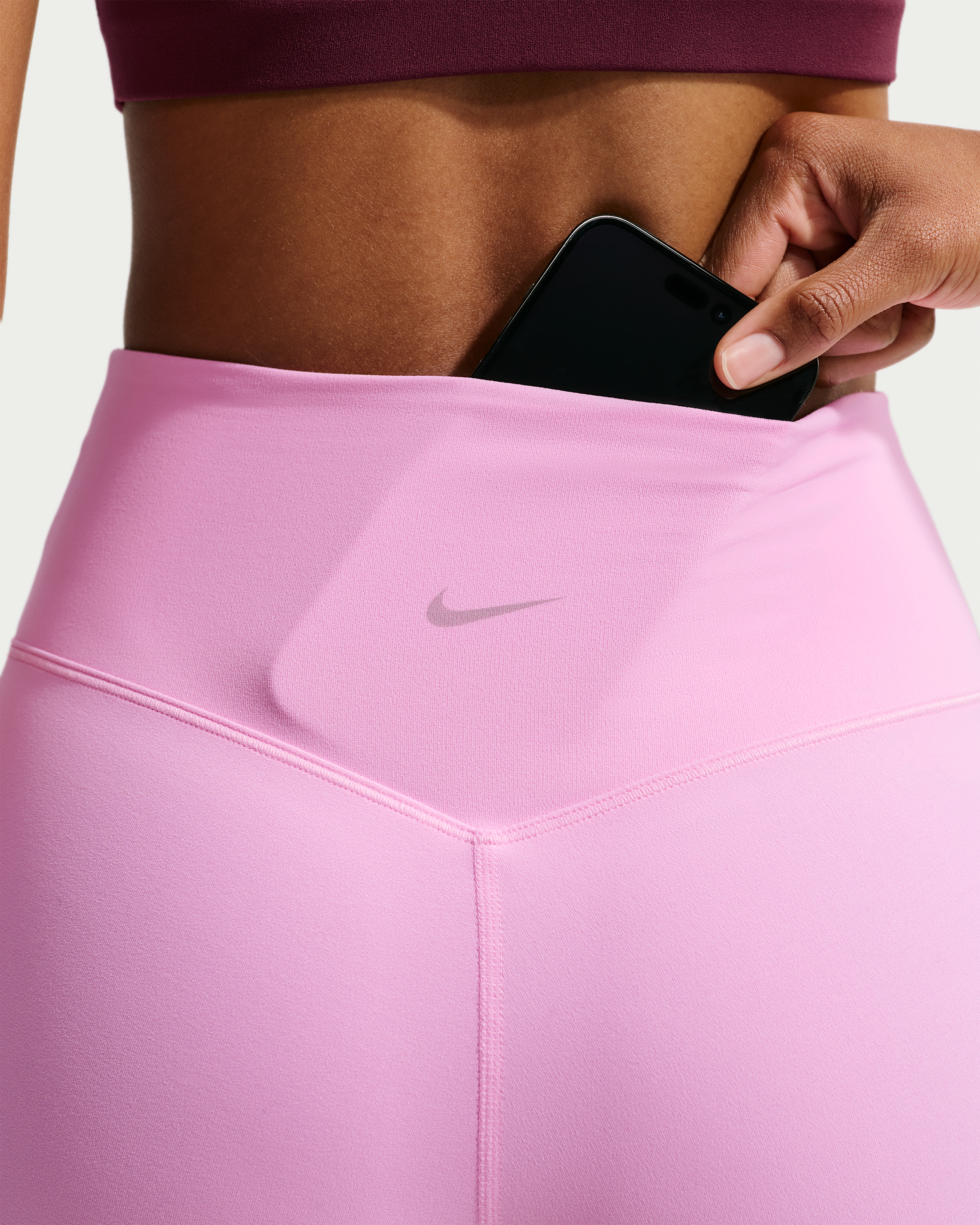 Nike Zenvy Women's High-Waisted 20.5cm (approx.) Biker Shorts - Pink Rise/Cool Grey - View 6