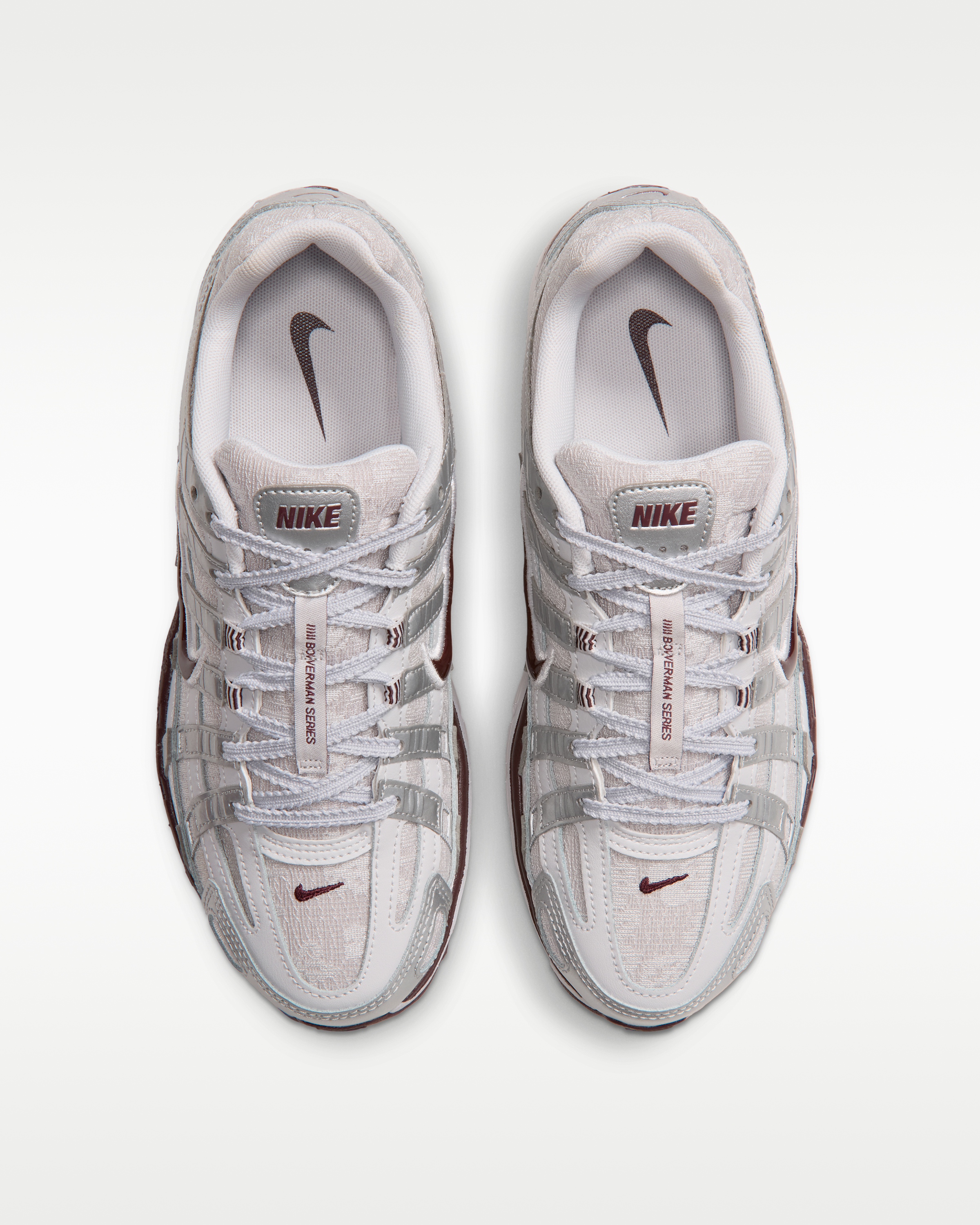 Nike P-6000 Women's Shoes - Vast Grey/Metallic Silver/Burgundy Crush - View 4