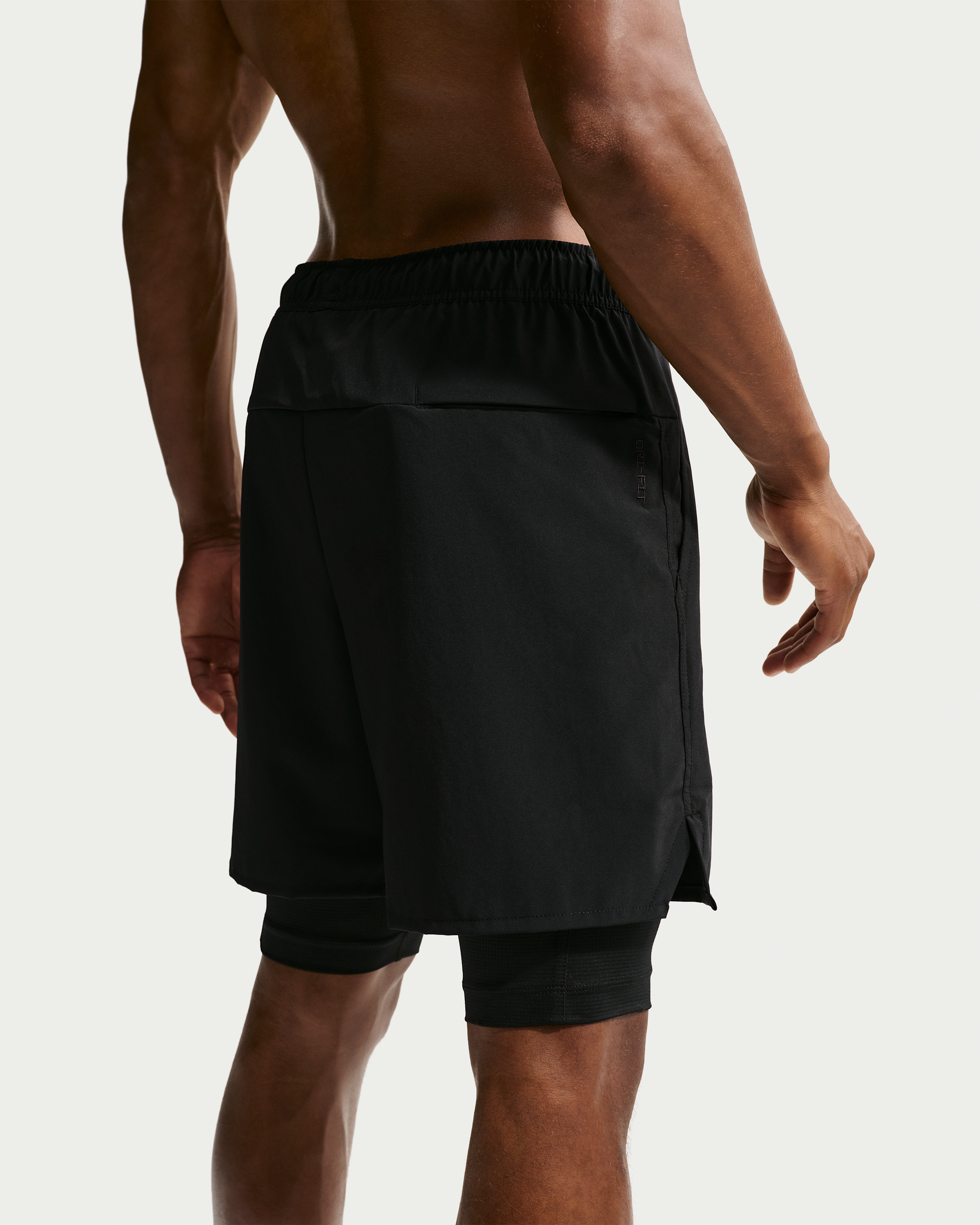 Nike Unlimited Men's Dri-FIT 18cm (approx.) 2-in-1 Versatile Shorts - Black/Black/Black/Black - View 3