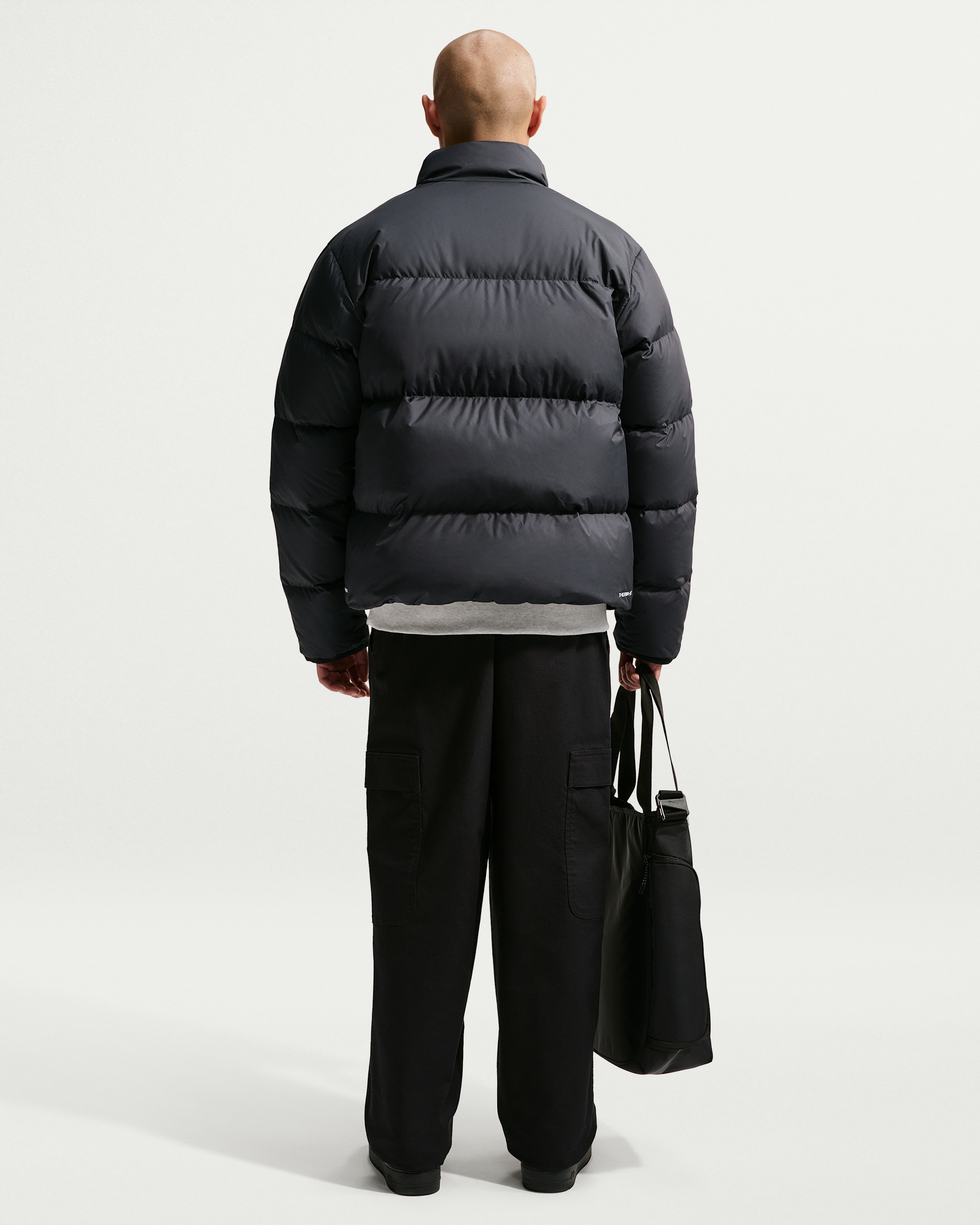 Nike Sportswear Club Men's Therma-FIT Down Puffer Jacket - Black/White - View 5