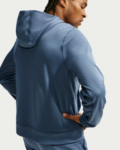 Nike Primary NanoKnit Men's Dri-FIT UV Protection Pullover Performance Hoodie - New Slate/Midnight Navy/Heather/New Slate - View 2