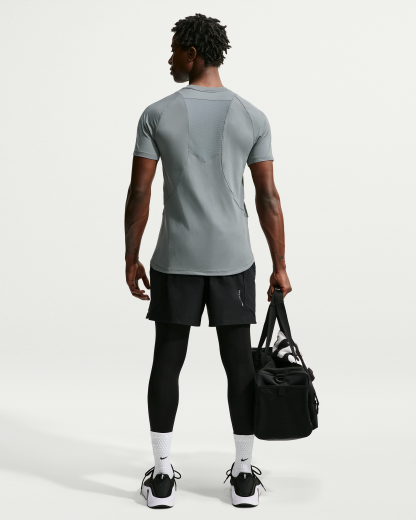 Nike Pro Training Men's Dri-FIT ADV Short-Sleeve Top - Smoke Grey/Smoke Grey/Black - View 5