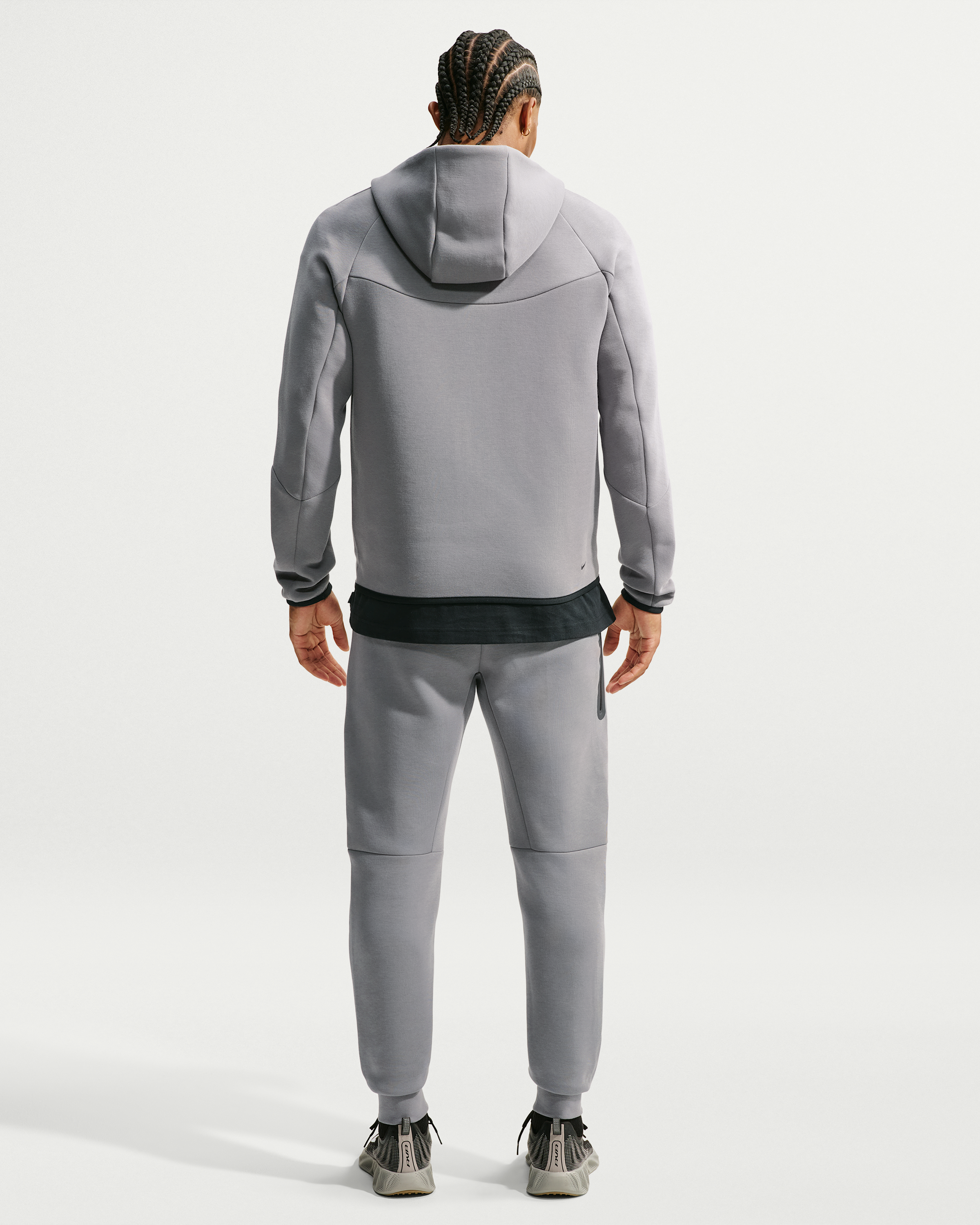 Nike Tech Men's Fleece Joggers - Smoke Grey/Football Blue - View 5