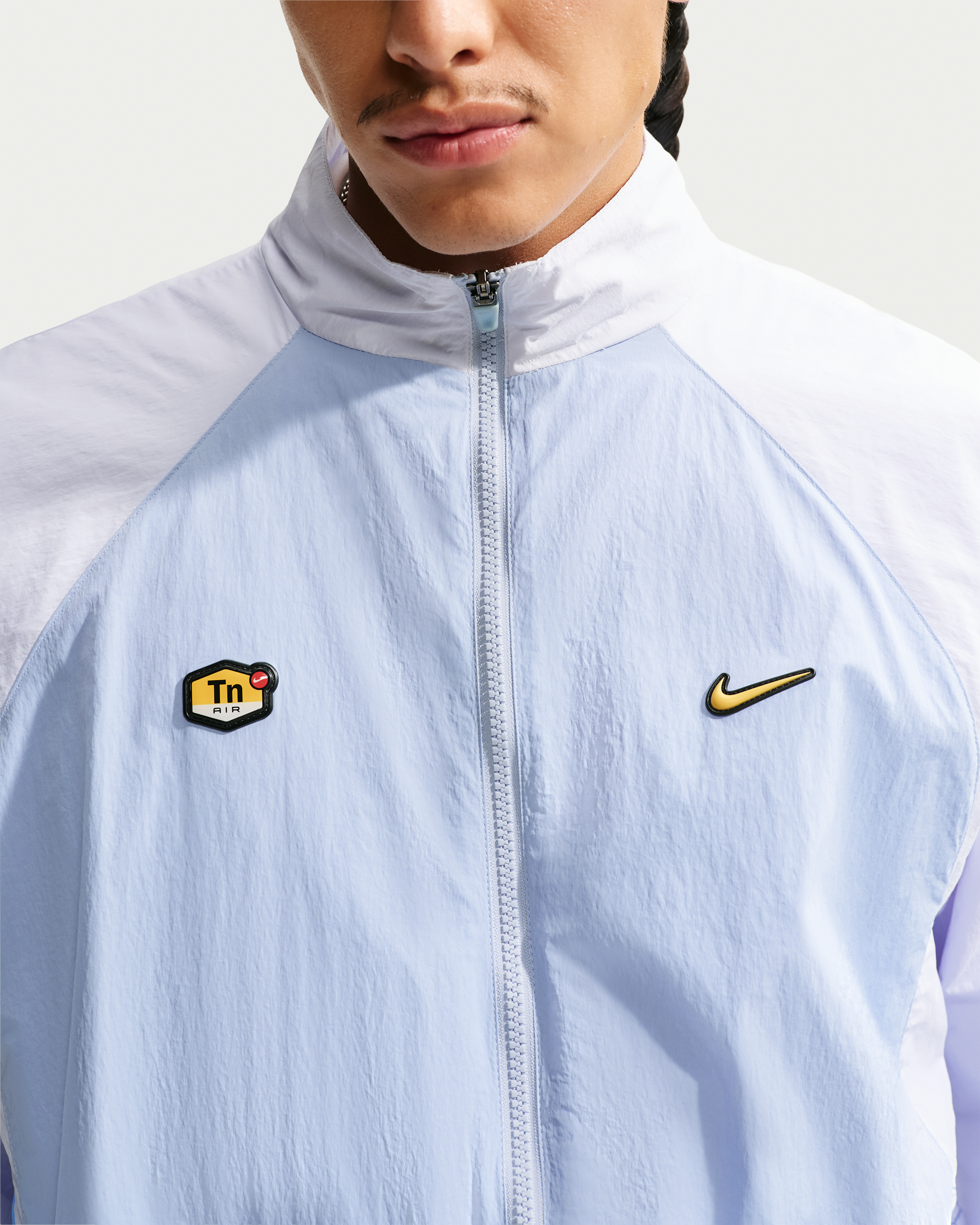 Nike Sportswear Men's Woven Tracksuit Jacket - Football Grey/Light Armoury Blue - View 3