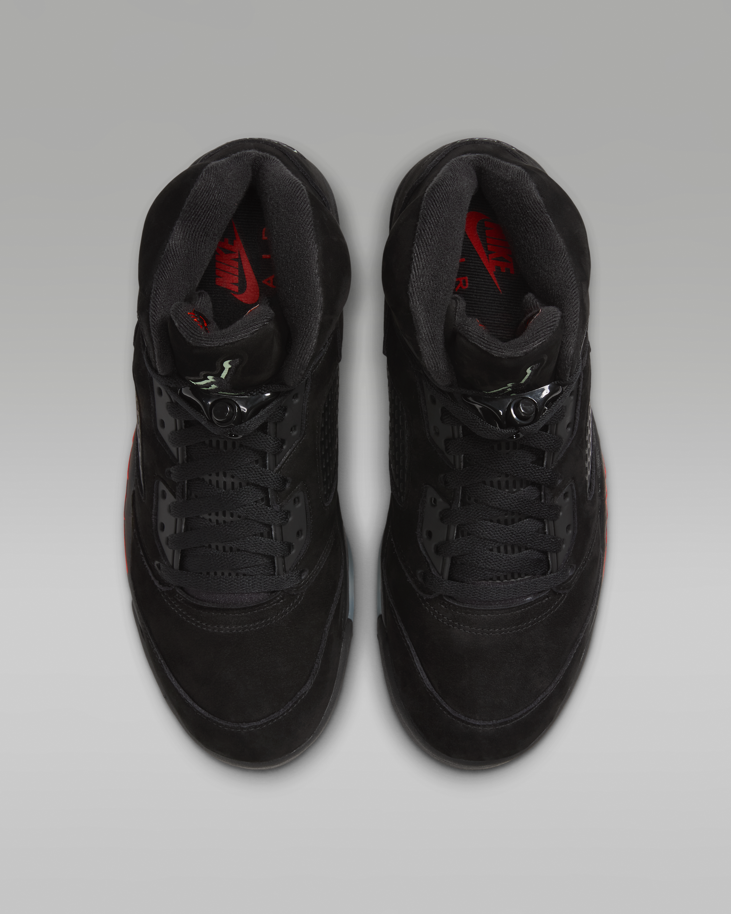 Air Jordan 5 Retro 'Halloween' Men's Shoes - Black/Picante Red/Glow In The Dark/Black - View 4