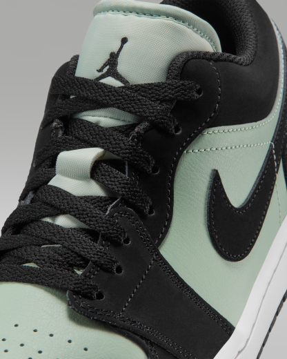Air Jordan 1 Low Men's Shoes - Black/White/Pistachio Frost - View 7