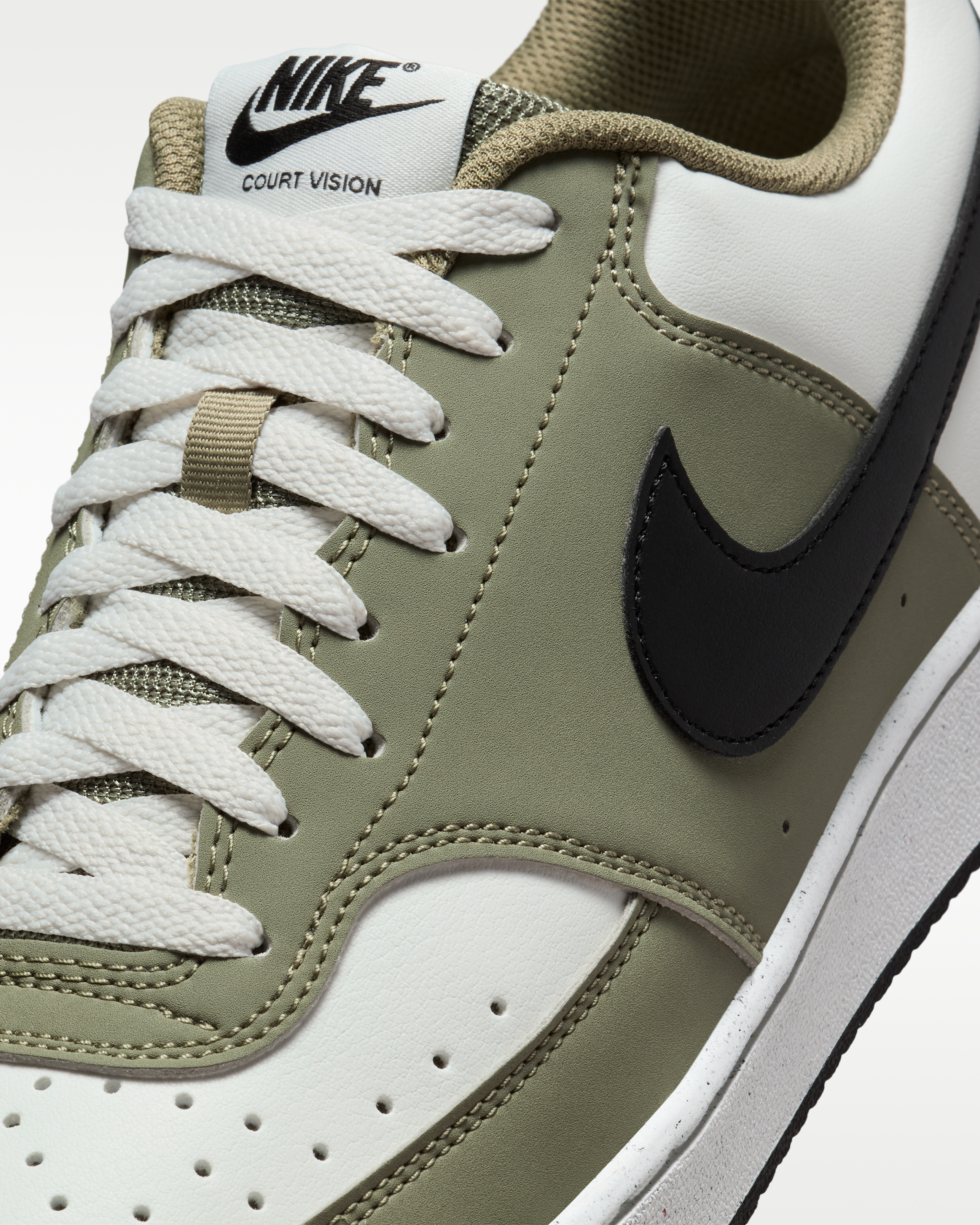 Nike Court Vision Low Men's Shoes - Summit White/Silver Sage/Black - View 7