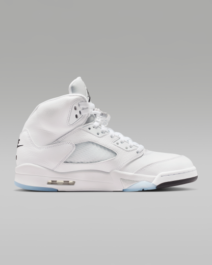 Air Jordan 5 Retro OG 'White Metallic' Men's Shoes - White/Metallic Silver/Black - View 3