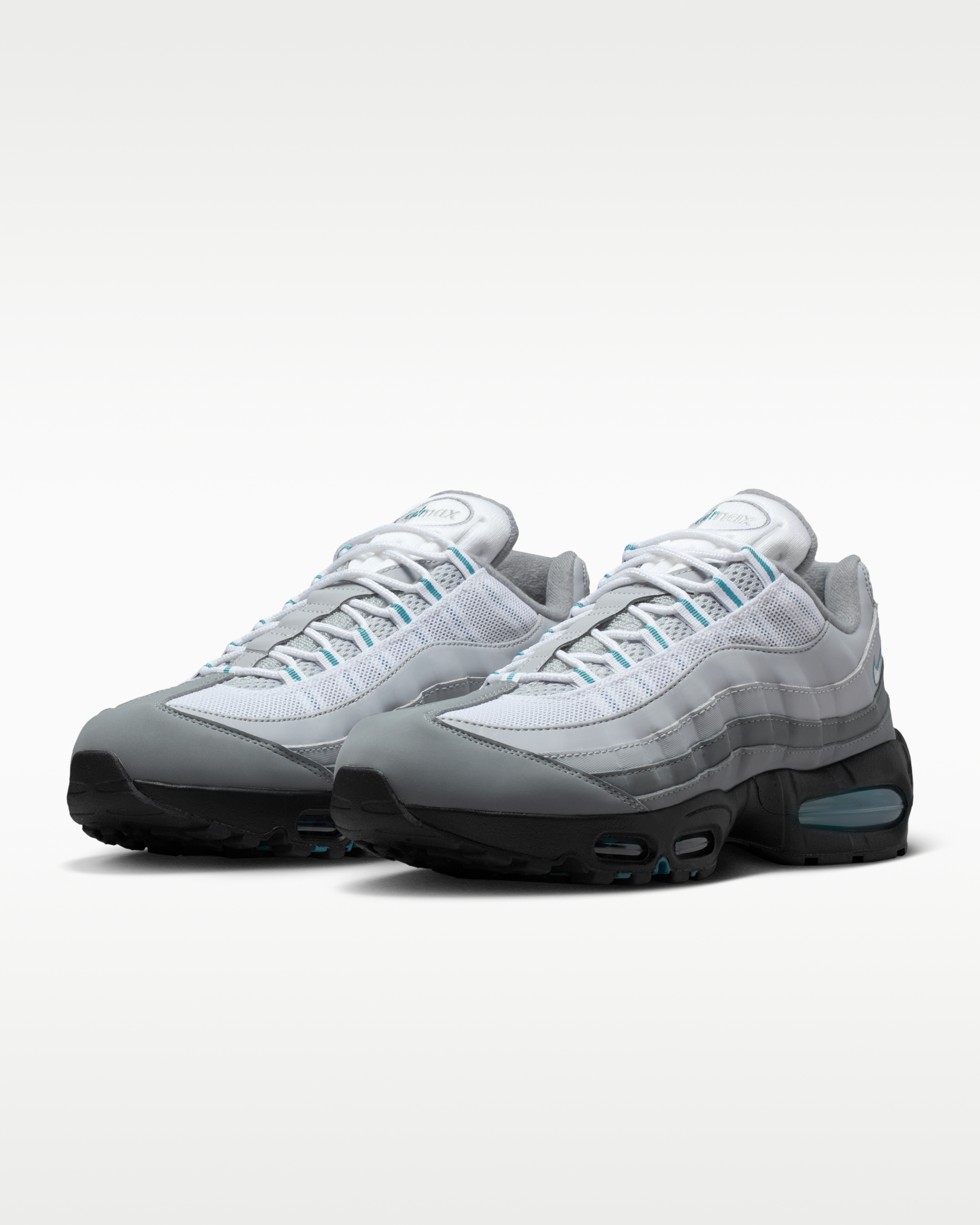 Nike Air Max 95 Big Bubble Men's Shoes - Cool Grey/Mineral Teal/Wolf Grey/Metallic Silver - View 5