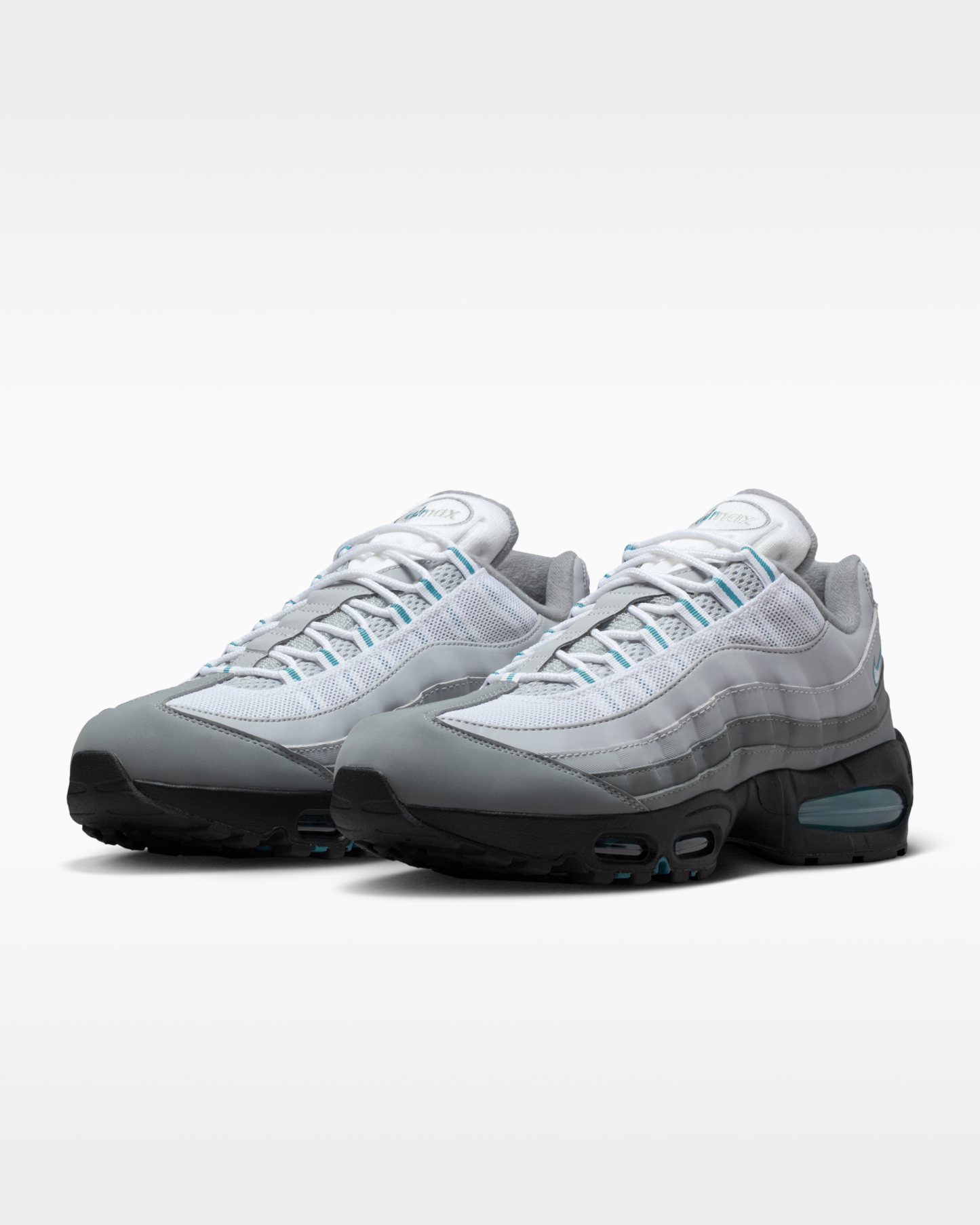 Nike Air Max 95 Big Bubble Men's Shoes - Cool Grey/Mineral Teal/Wolf Grey/Metallic Silver - View 5