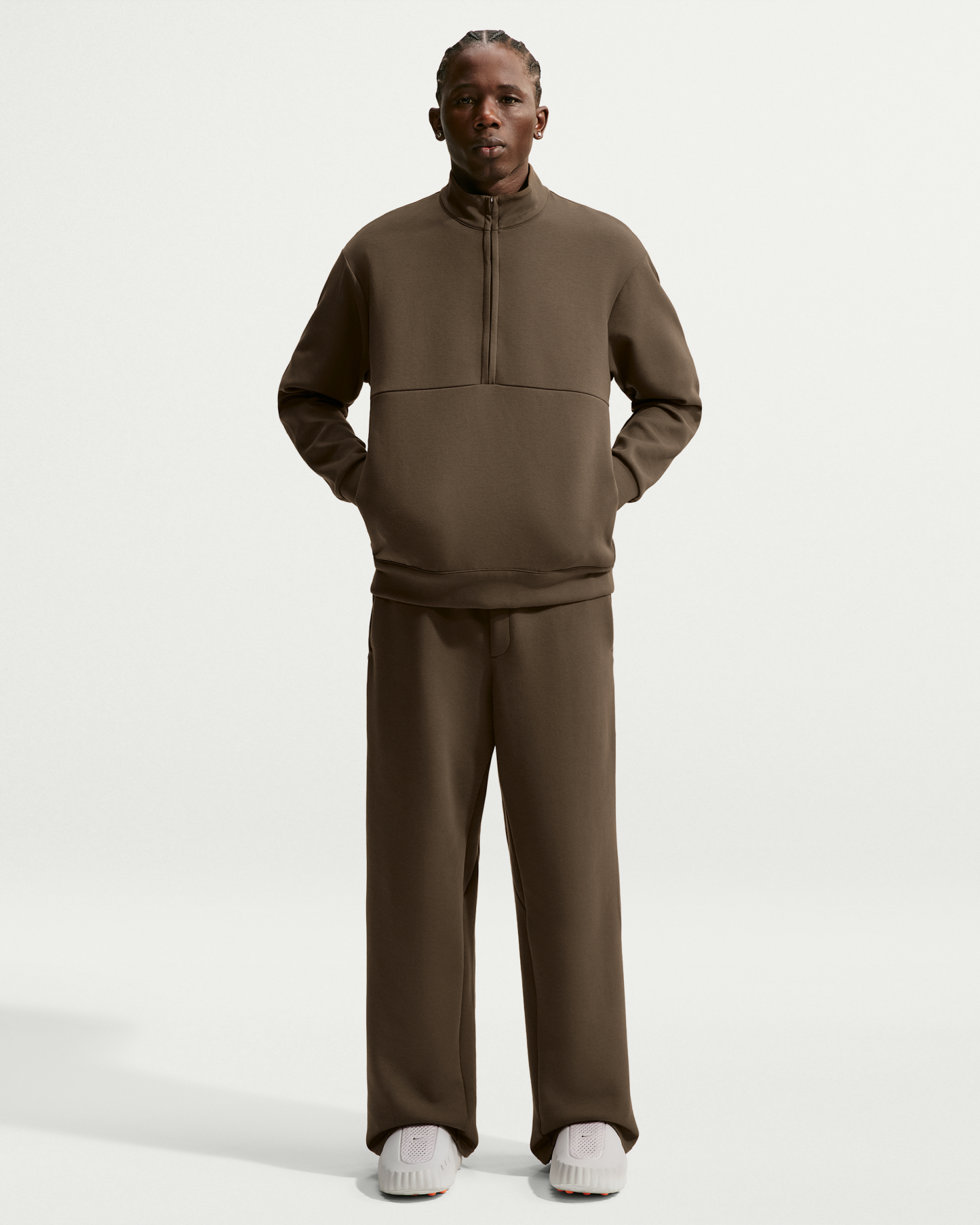 Nike 24.7 ImpossiblySoft Men's Dri-FIT 1/2-Zip Top - Dark Hazel/Black/Velvet Brown - View 4