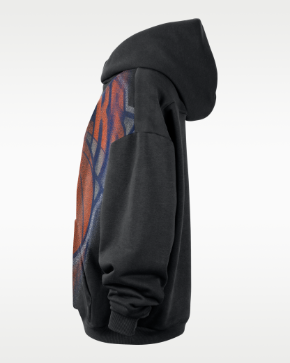 New York Knicks Standard Issue Men's Fleece Basketball Hoodie - Black/White - View 3