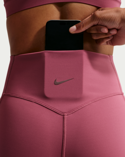 Nike Universa Women's High-Waisted 12.5cm (approx.) Biker Shorts with No Front Seam - Pink Smoke/Pink Smoke/Mystic Dates - View 6