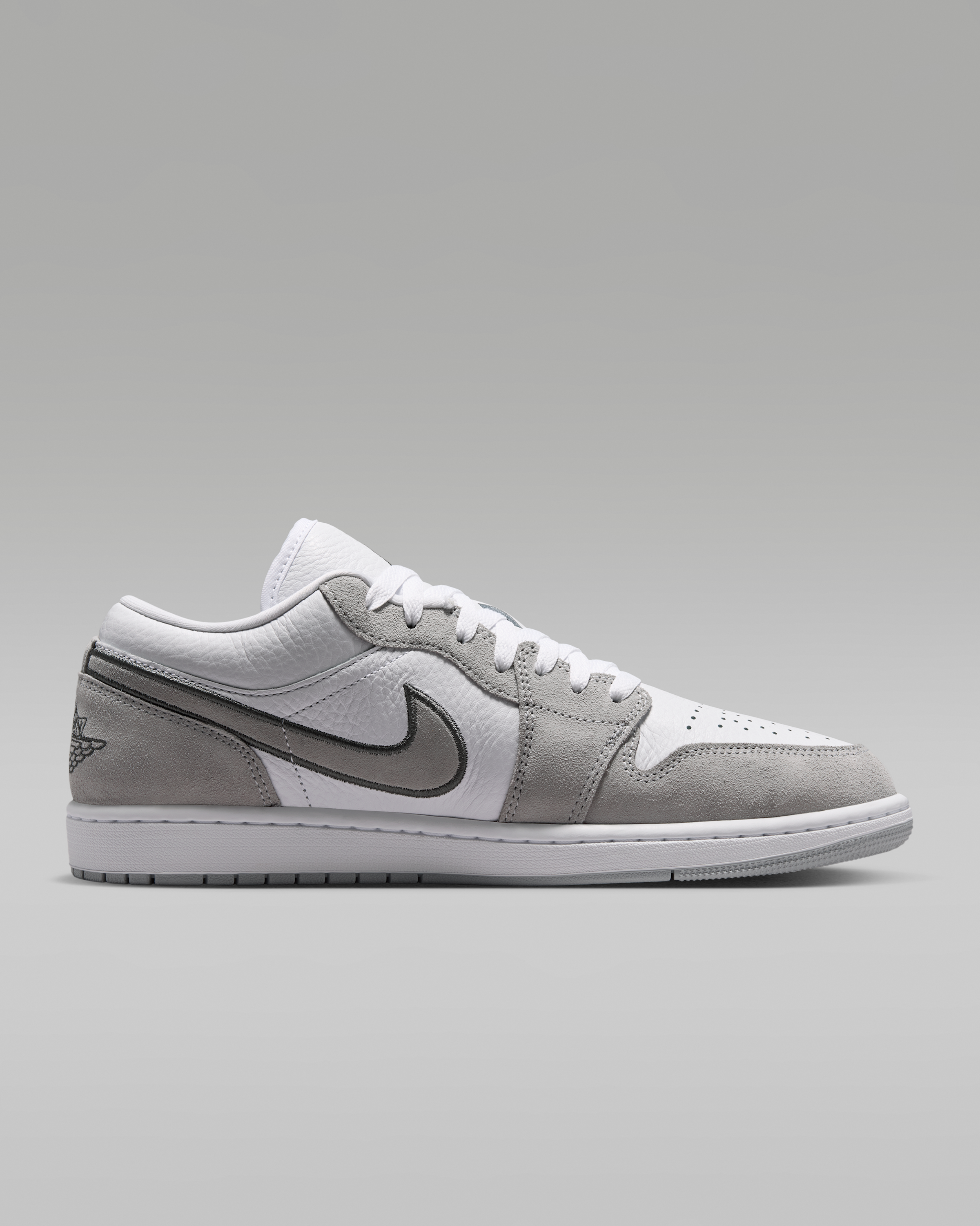 Air Jordan 1 Low SE Men's Shoes - White/Iron Grey/Wolf Grey - View 3