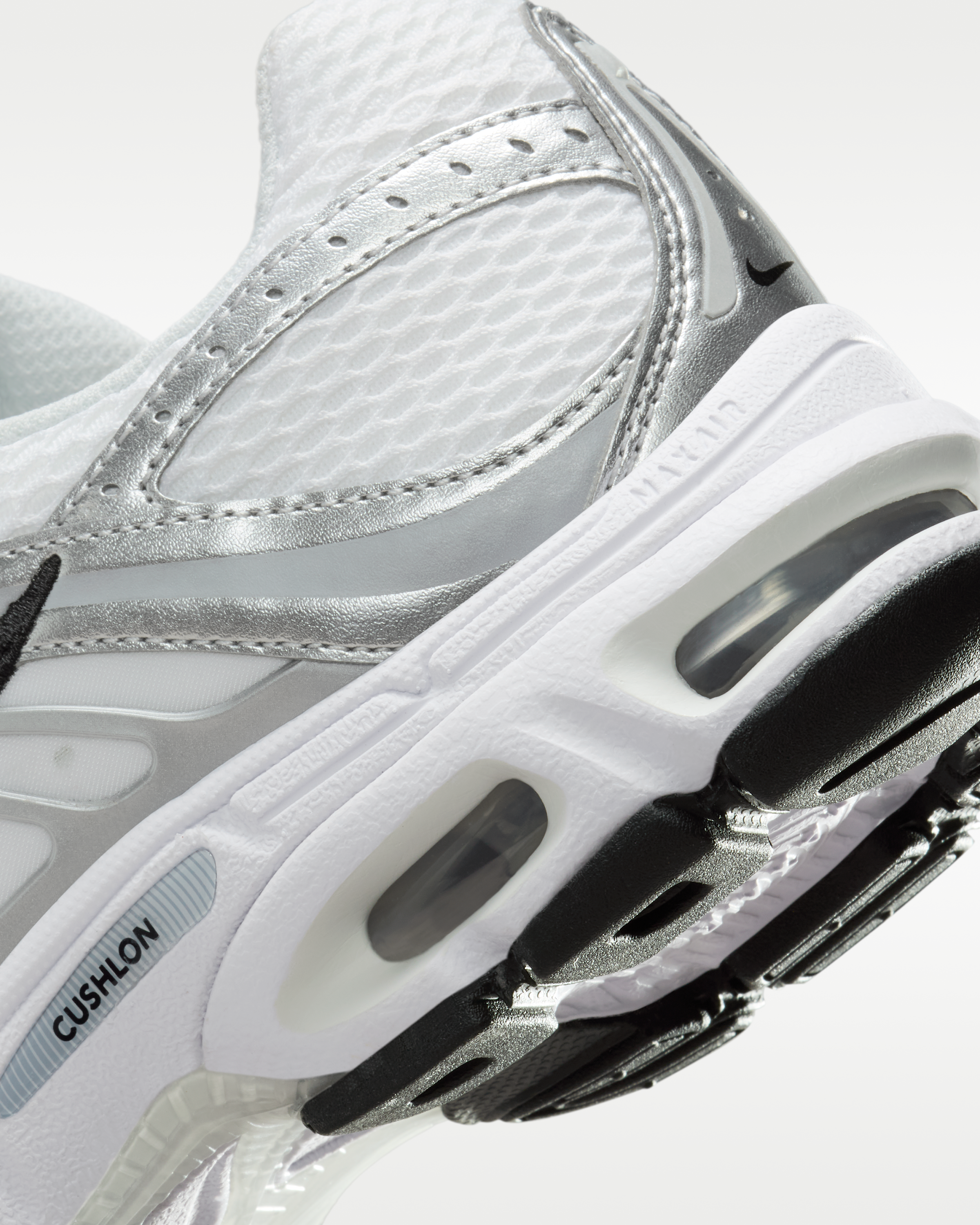 Nike Air Max Moto 2K Women's Shoes with Reflective Design Accents - White/Metallic Silver/Black/Photon Dust - View 8