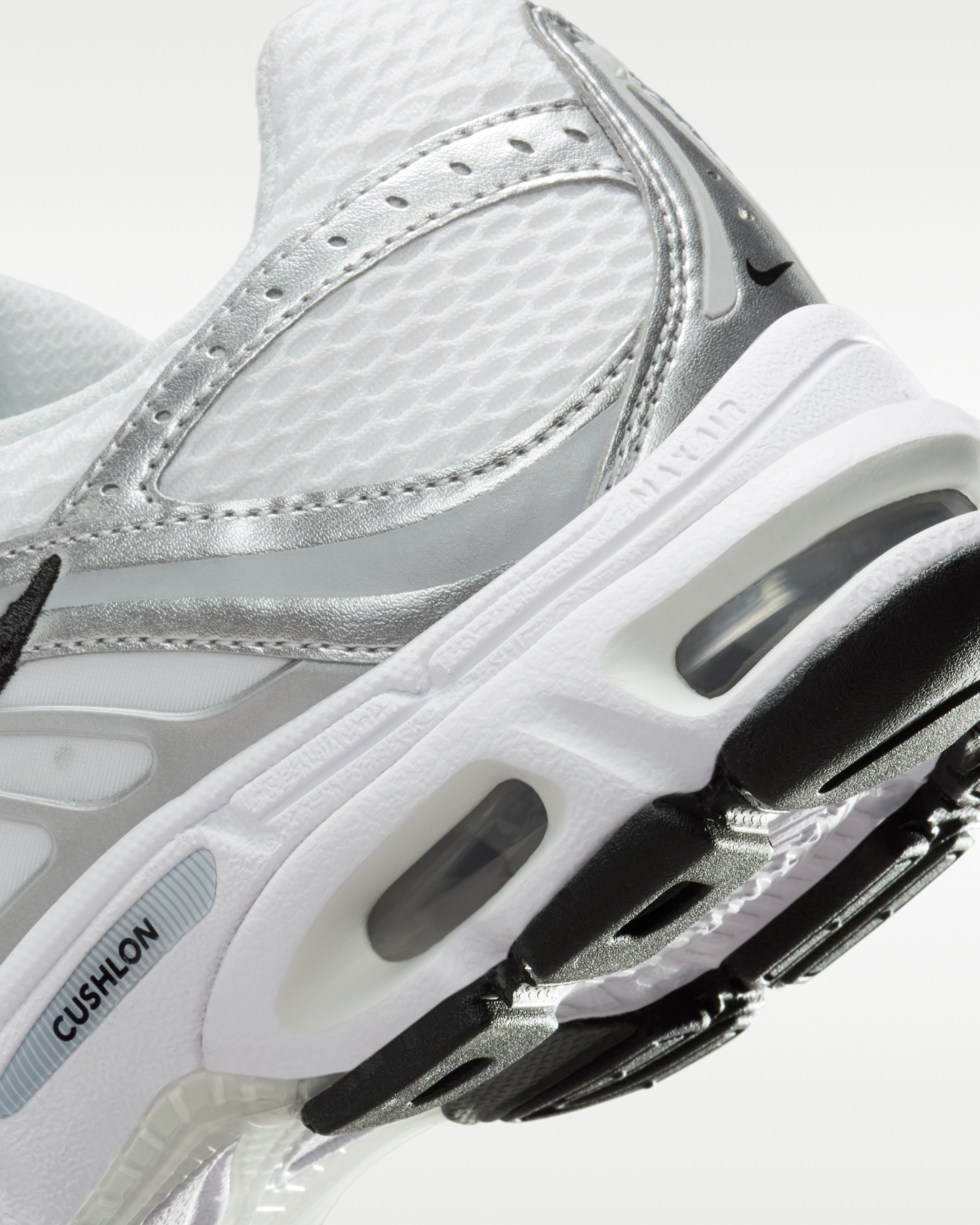 Nike Air Max Moto 2K Women's Shoes with Reflective Design Accents - White/Metallic Silver/Black/Photon Dust - View 8