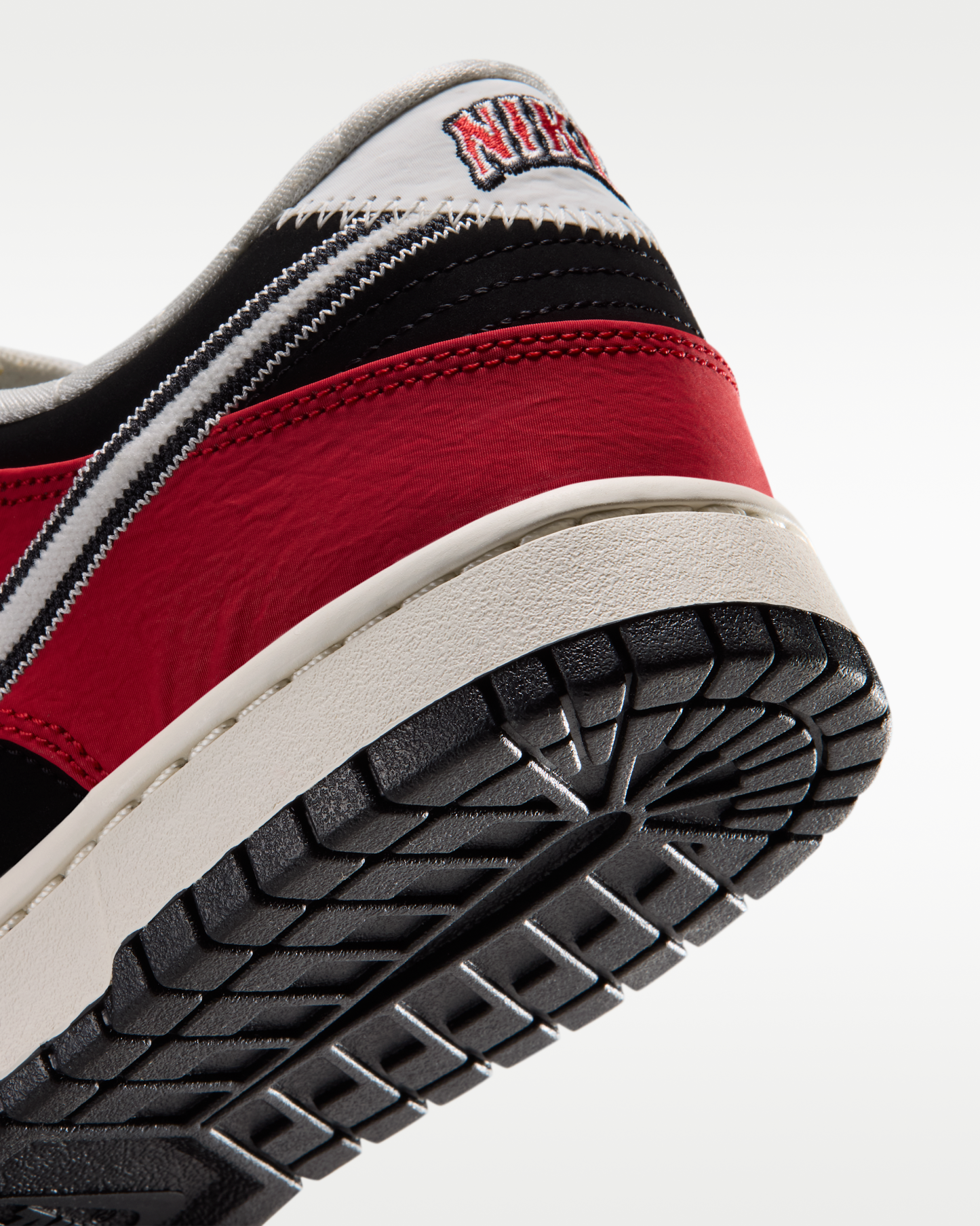 Nike Dunk Low Retro Men's Shoes - Black/University Red/Sail - View 8