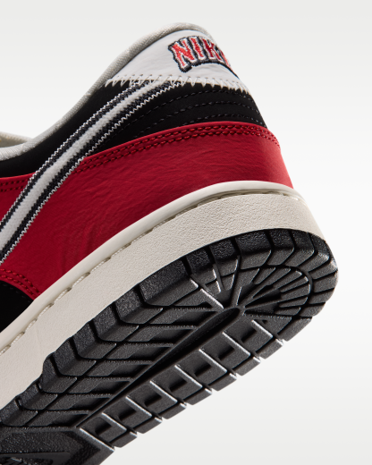 Nike Dunk Low Retro Men's Shoes - Black/University Red/Sail - View 8