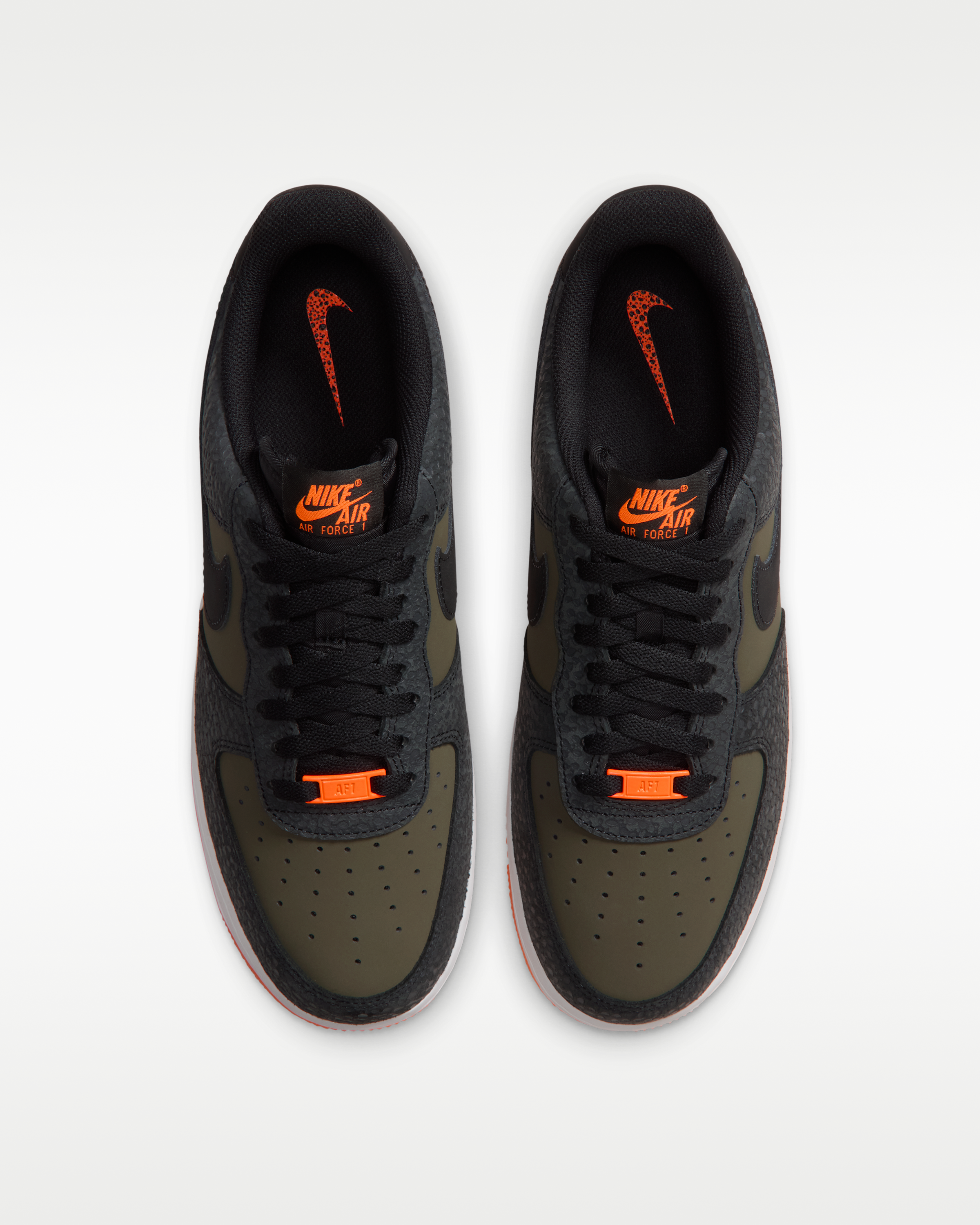 Nike Air Force 1 '07 Men's Shoes - Black/Anthracite/Total Orange/Black - View 4