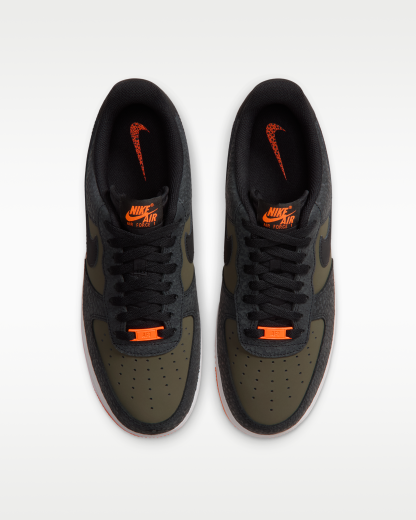 Nike Air Force 1 '07 Men's Shoes - Black/Anthracite/Total Orange/Black - View 4