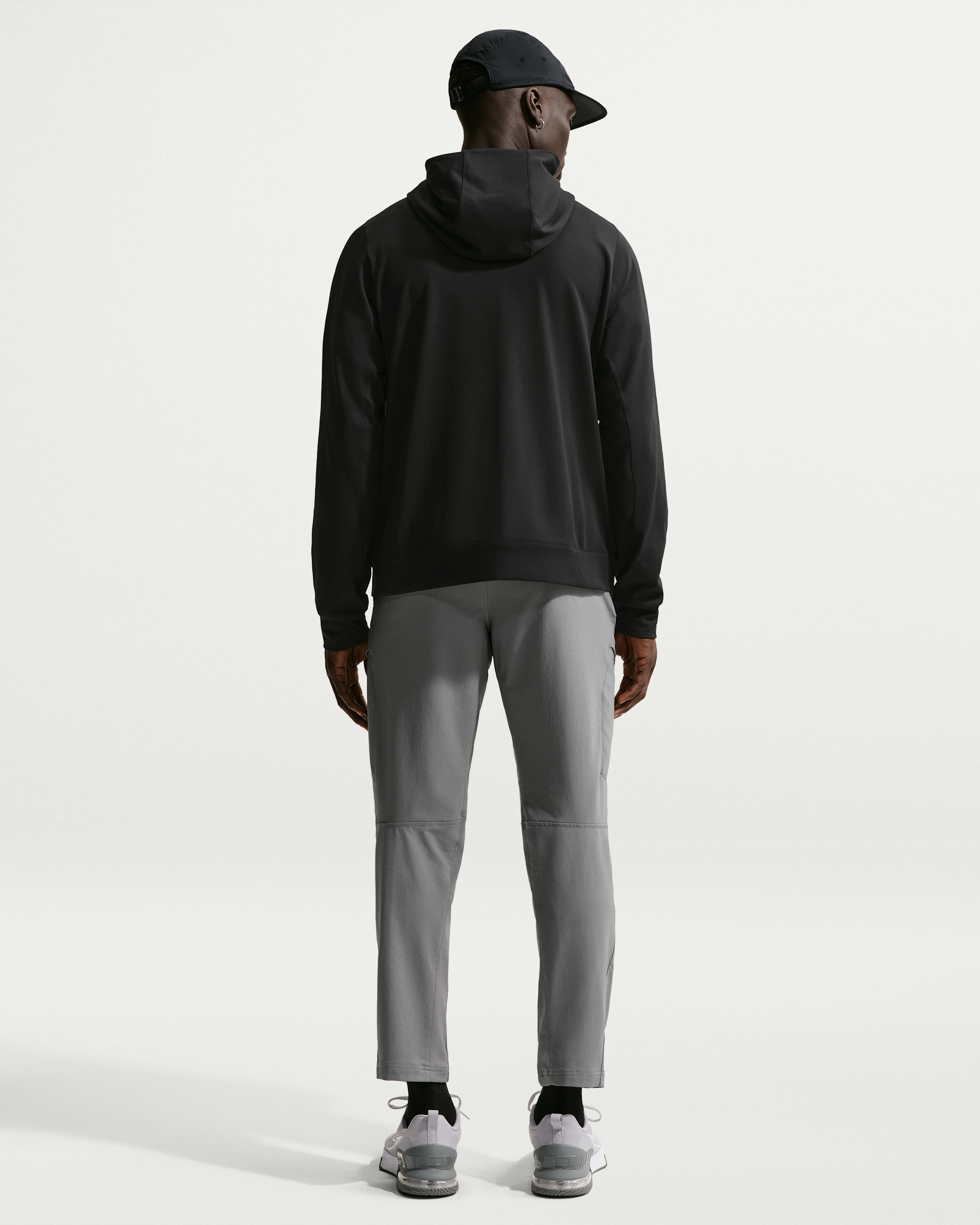 Nike Primary NanoKnit Men's Dri-FIT UV Protection Full-Zip Performance Hoodie - Black/Black - View 5
