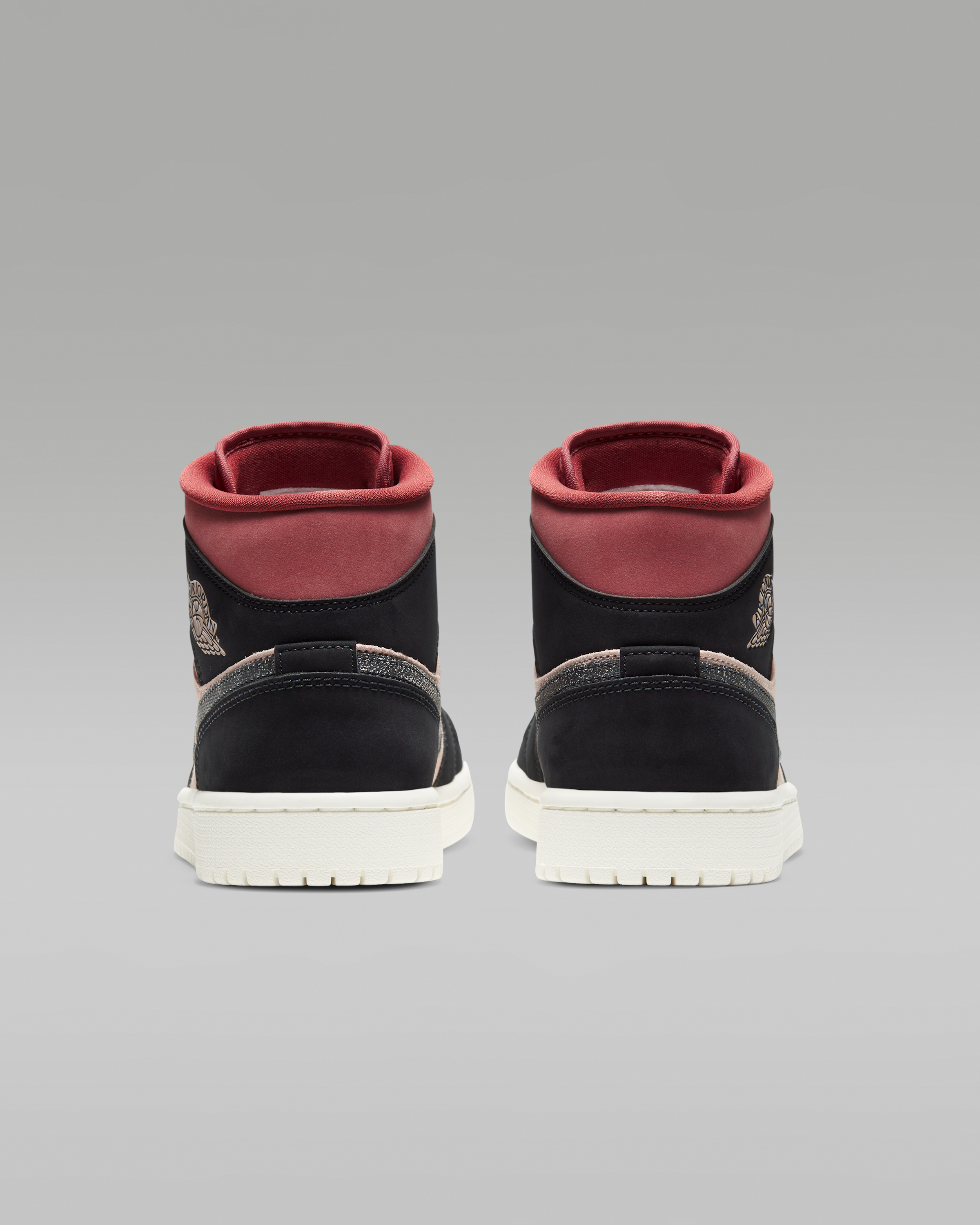 Air Jordan 1 Mid Women's Shoes - Particle Beige/Canyon Rust/Sail/Black - View 6