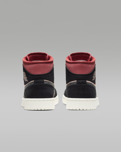 Air Jordan 1 Mid Women's Shoes - Particle Beige/Canyon Rust/Sail/Black - View 6