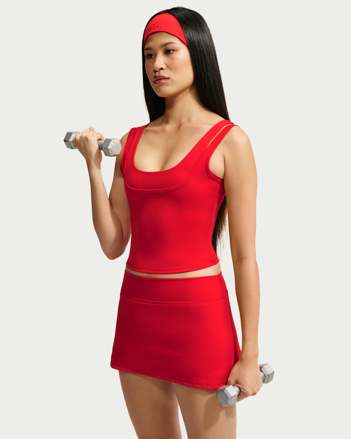 NikeSKIMS Matte Women's Double-Strap Scoop Tank Top - University Red - View 3