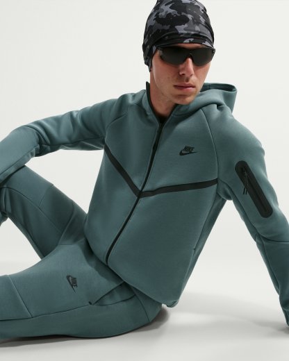 Nike Tech Men's Fleece Windrunner Full-Zip Jacket - Mineral Slate/Black - View 3