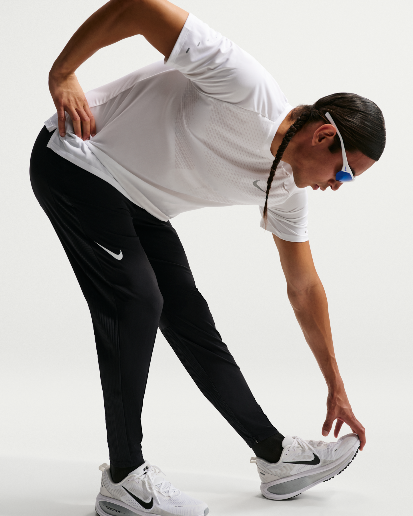 Nike AeroSwift Men's Dri-FIT ADV Running Trousers - Black/Summit White - View 4
