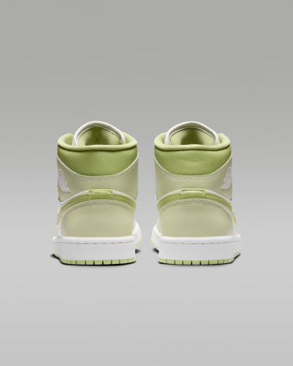 Air Jordan 1 Mid Women's Shoes - Olive Aura/Lawn/Coconut Milk/Sail - View 6