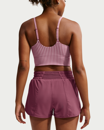 Nike One Women's Dri-FIT Mid-Rise 8cm (approx.) 2-in-1 Shorts - Pink Smoke/White - View 3