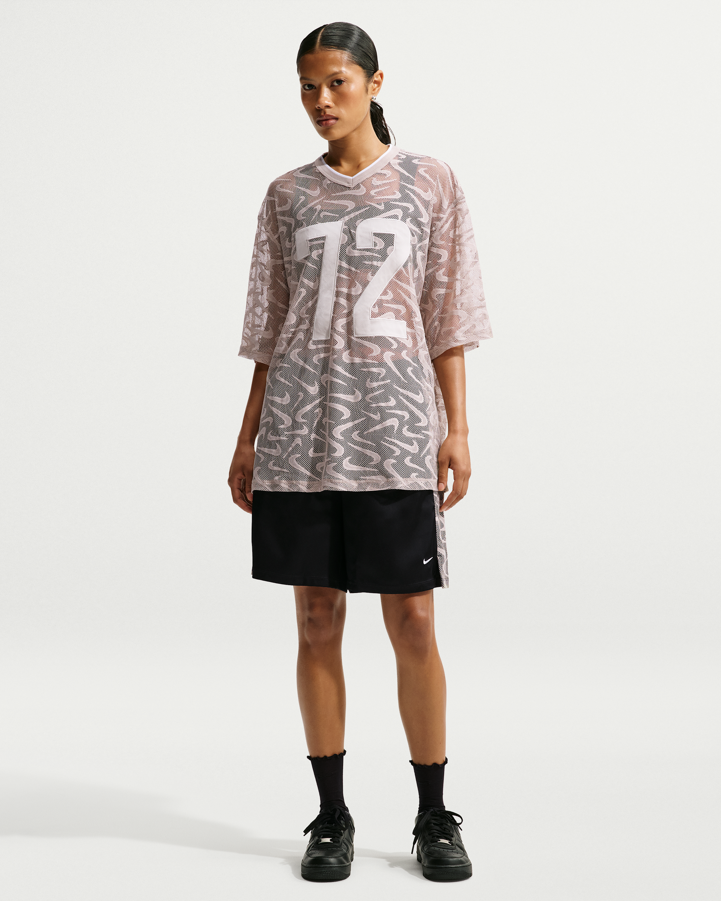 Nike Sportswear Chill Lace Women's Oversized Jersey - Cream II/Light Bone/White - View 4