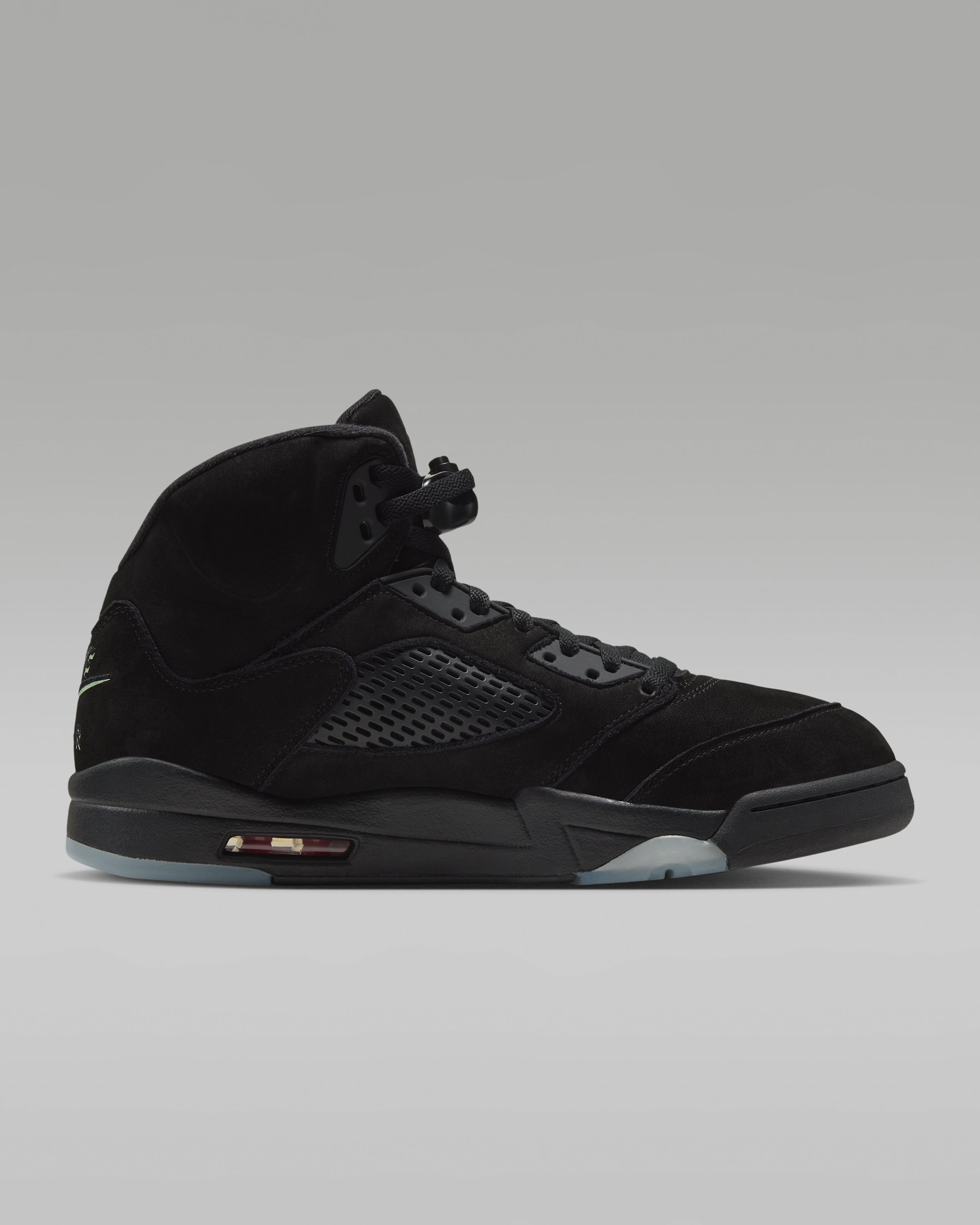 Air Jordan 5 Retro 'Halloween' Men's Shoes - Black/Picante Red/Glow In The Dark/Black - View 3