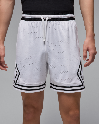 Jordan Sport Men's Dri-FIT 18cm (approx.) Mesh Diamond Shorts - White/Black/Black - View 2