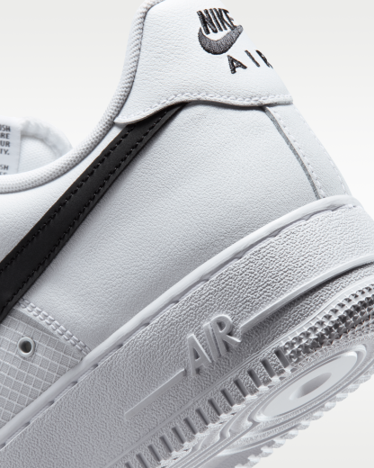 Nike Air Force 1 '07 LV8 Men's Shoes - White/White/Black - View 8