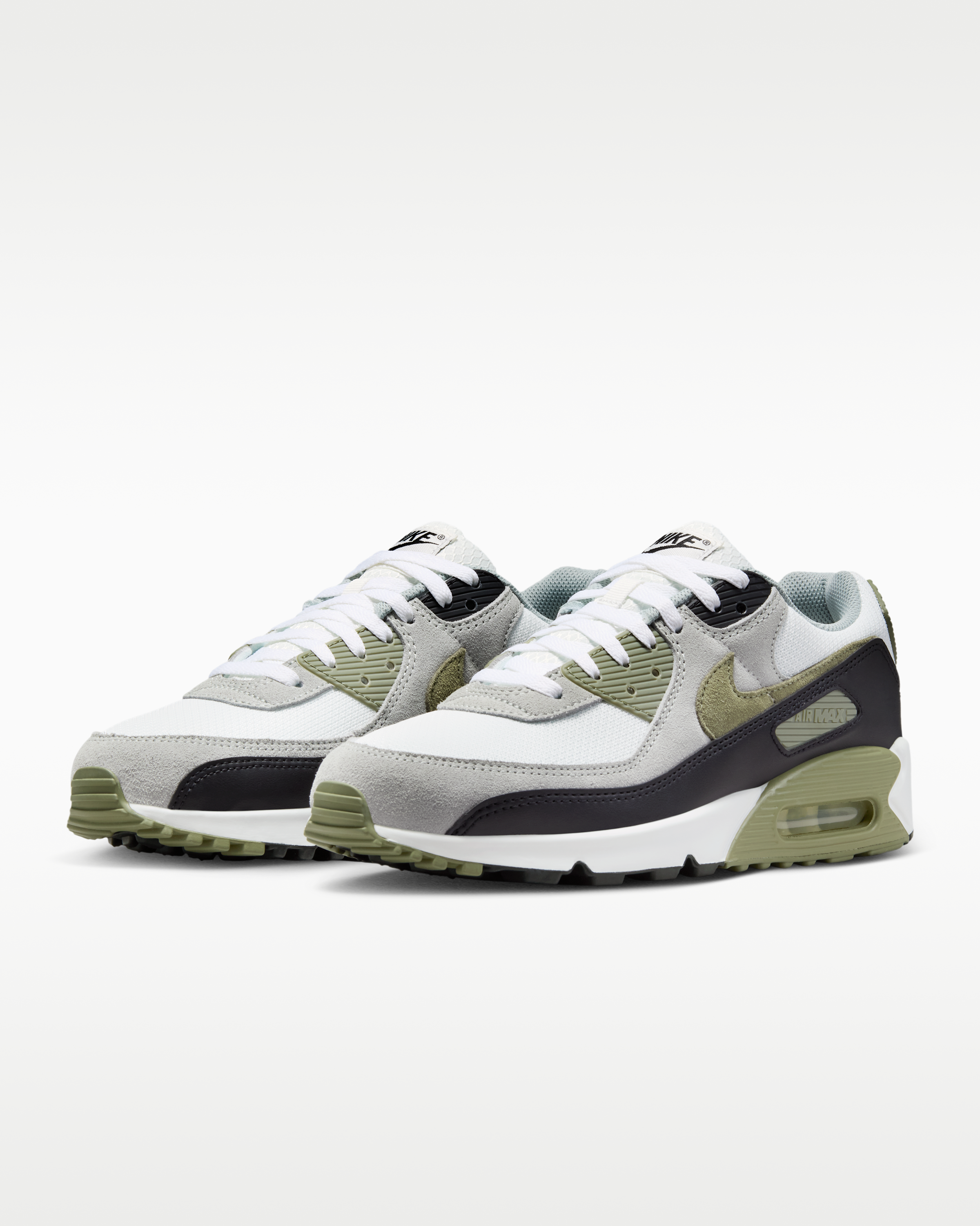 Nike Air Max 90 Men's Shoes - Summit White/Light Pumice/Black/Silver Sage - View 5