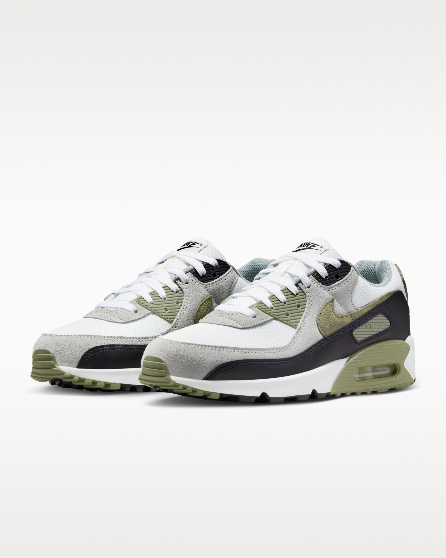 Nike Air Max 90 Men's Shoes - Summit White/Light Pumice/Black/Silver Sage - View 5