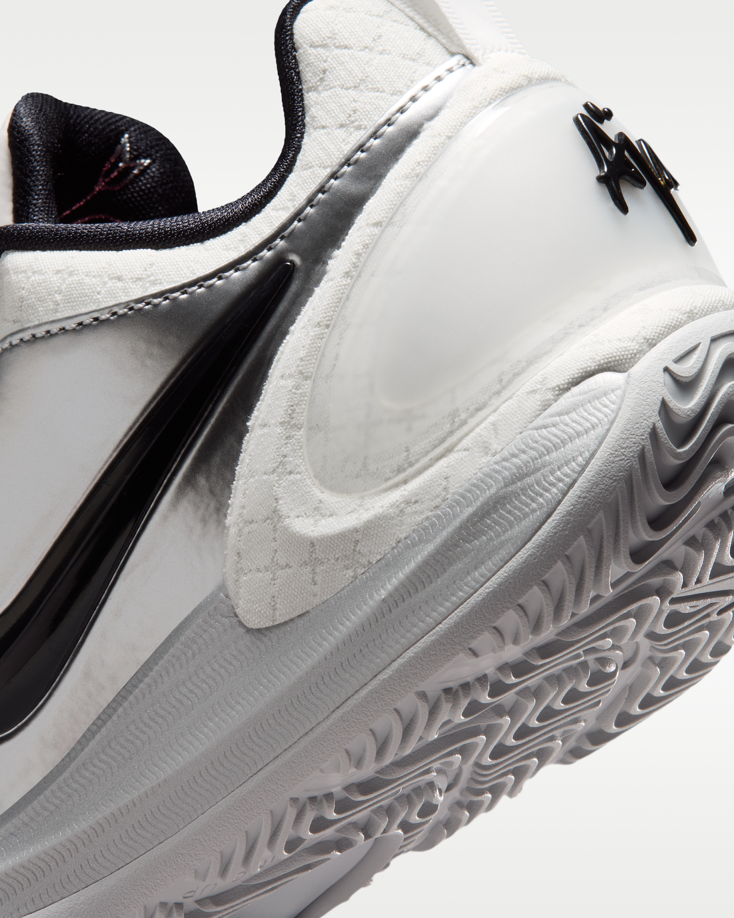 A'Two 'Mirrored' A'ja Wilson Basketball Shoes - Summit White/Metallic Silver/Black - View 8