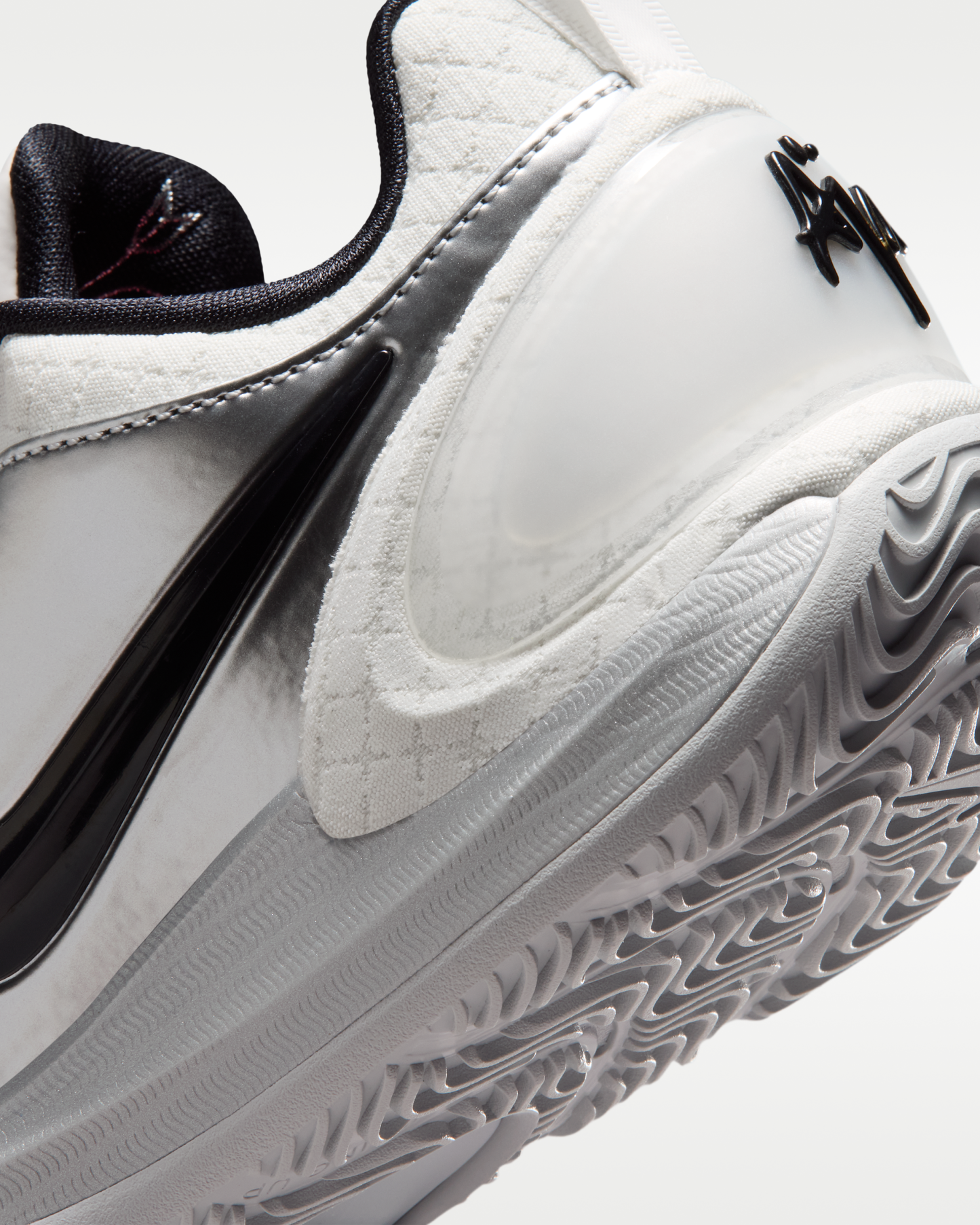 A'Two 'Mirrored' A'ja Wilson Basketball Shoes - Summit White/Metallic Silver/Black - View 8