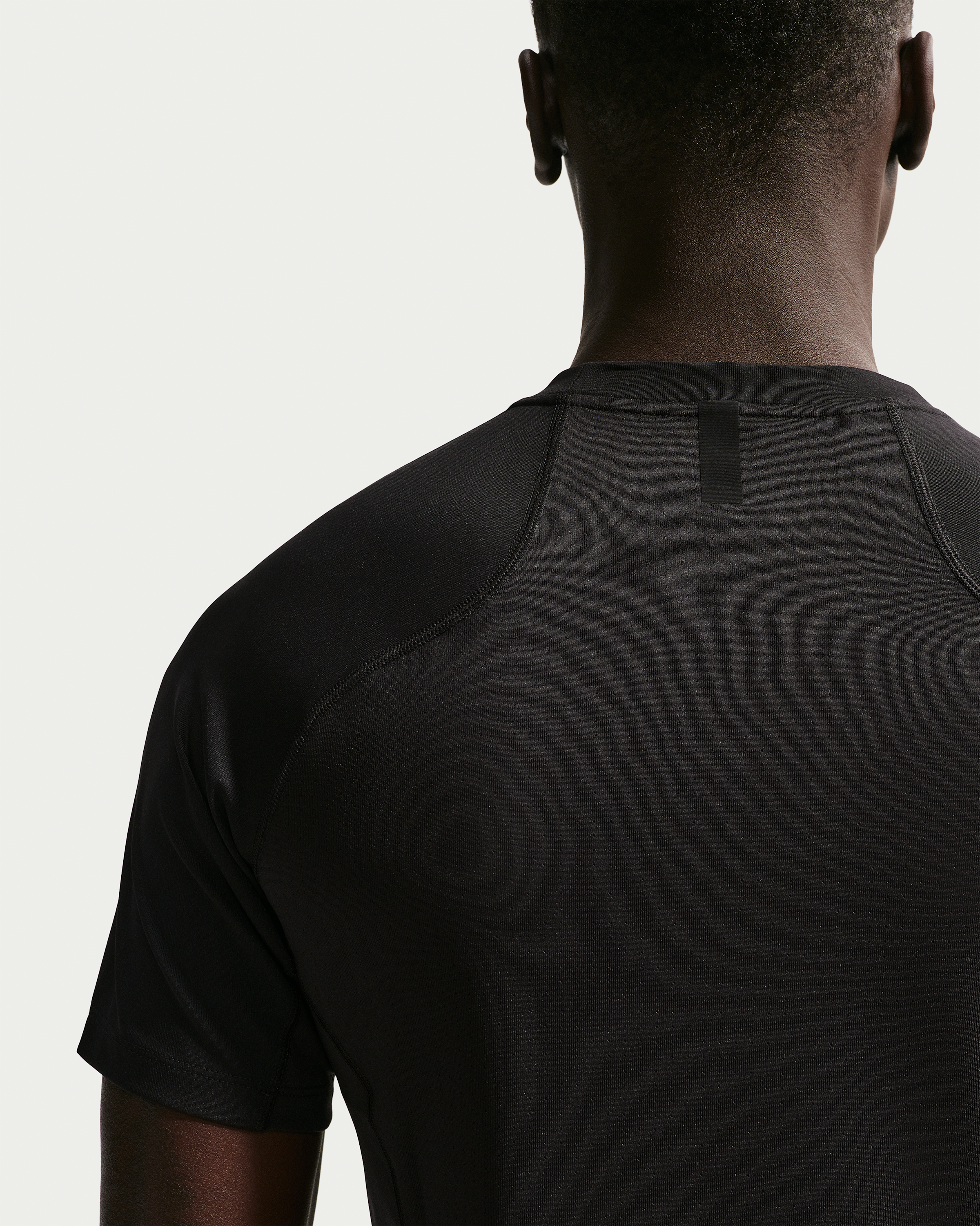 Nike Pro Training Men's Dri-FIT Short-Sleeve Top - Black/White - View 2
