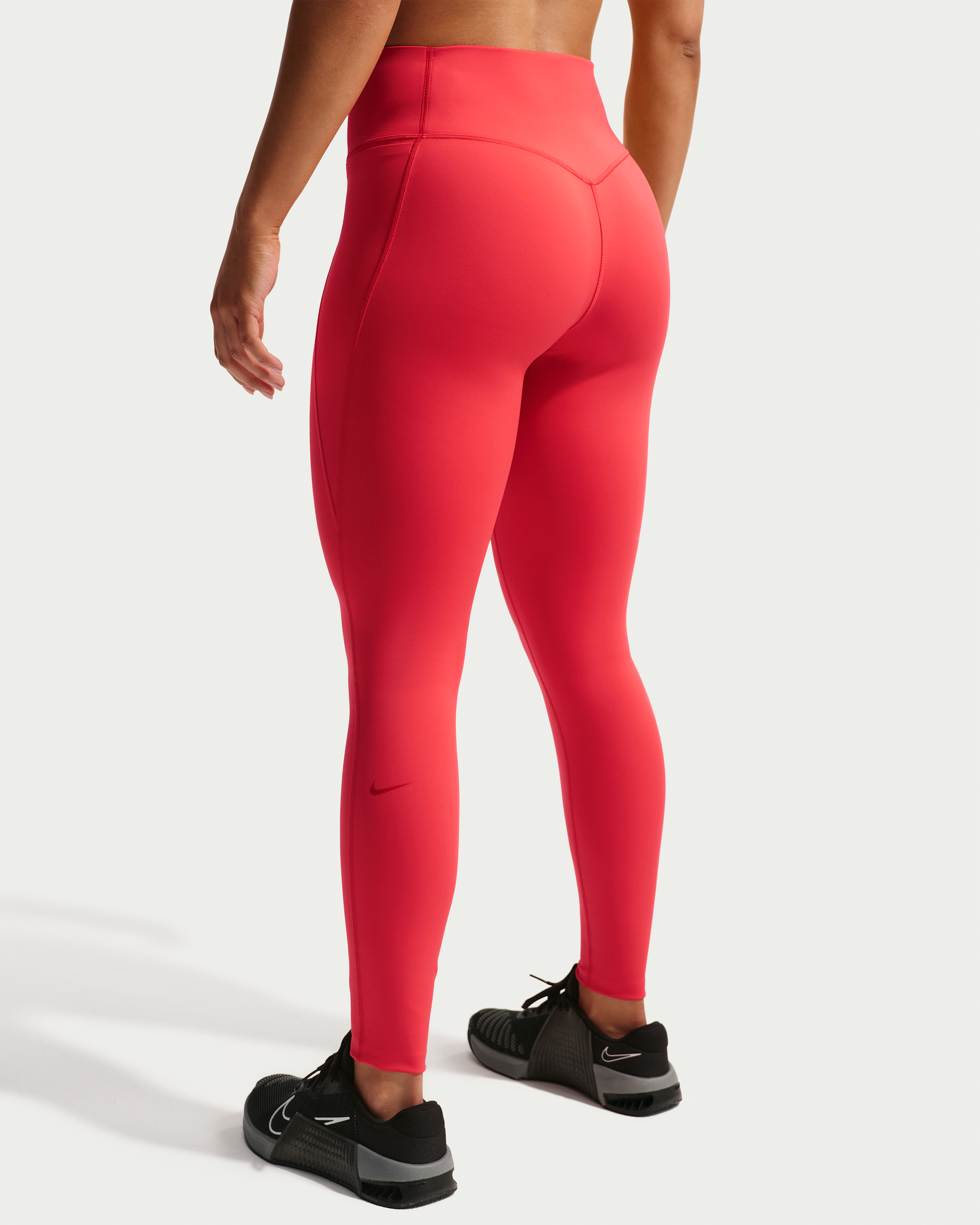 Nike Universa Women's High-Waisted Full-Length Leggings with No Front Seam - Light Crimson/University Red/University Red - View 3