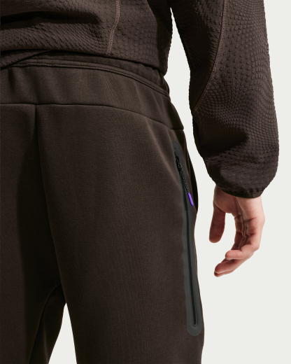Nike Tech Men's Open-Hem Fleece Trousers - Shadow Brown - View 3
