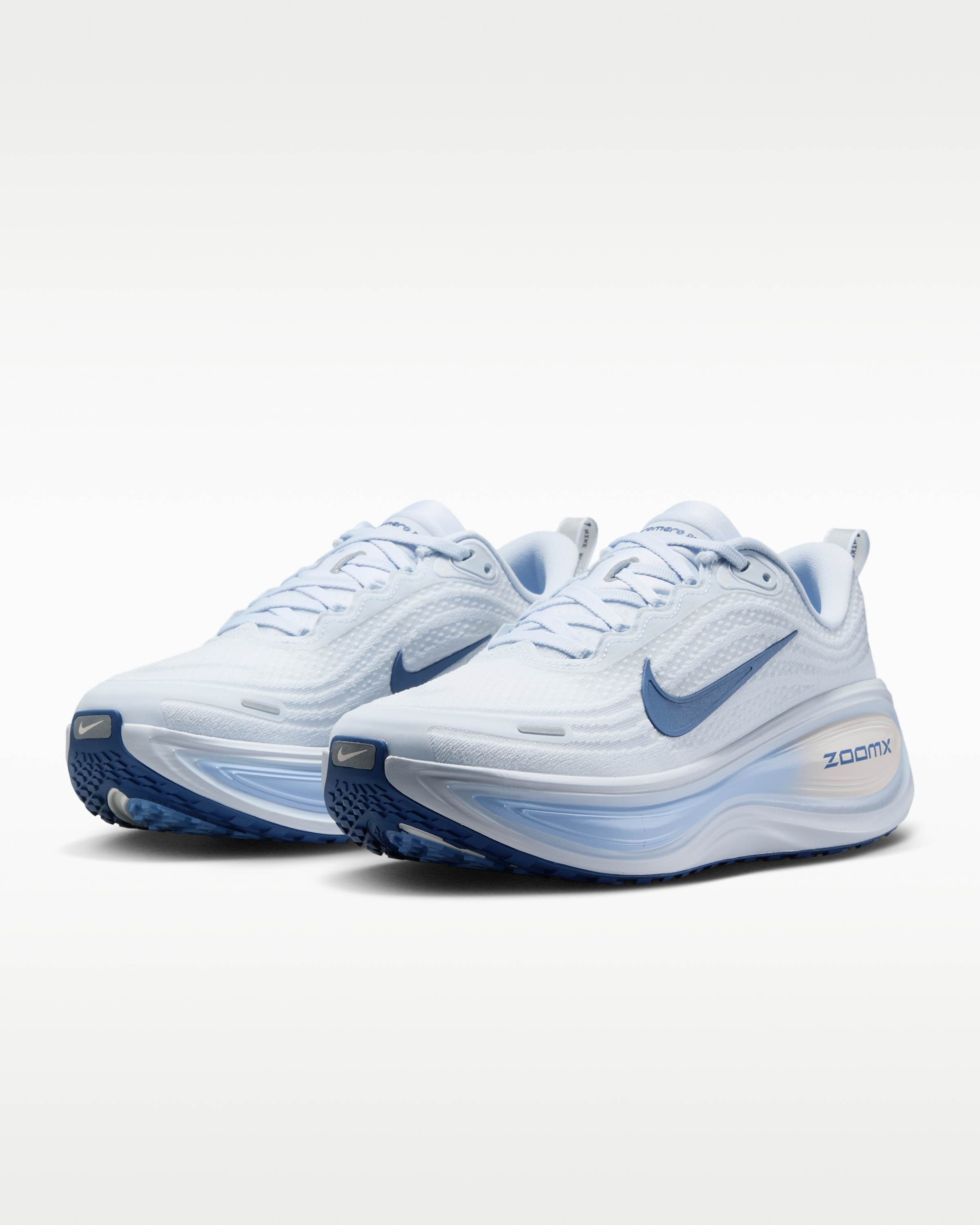 Nike Vomero Plus Women's Road Running Shoes - White/Aluminium/Football Grey/Mystic Navy - View 5