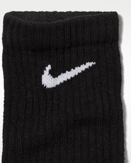 Nike Everyday Cushioned Training Crew Socks (6 Pairs) - Black/White - View 2
