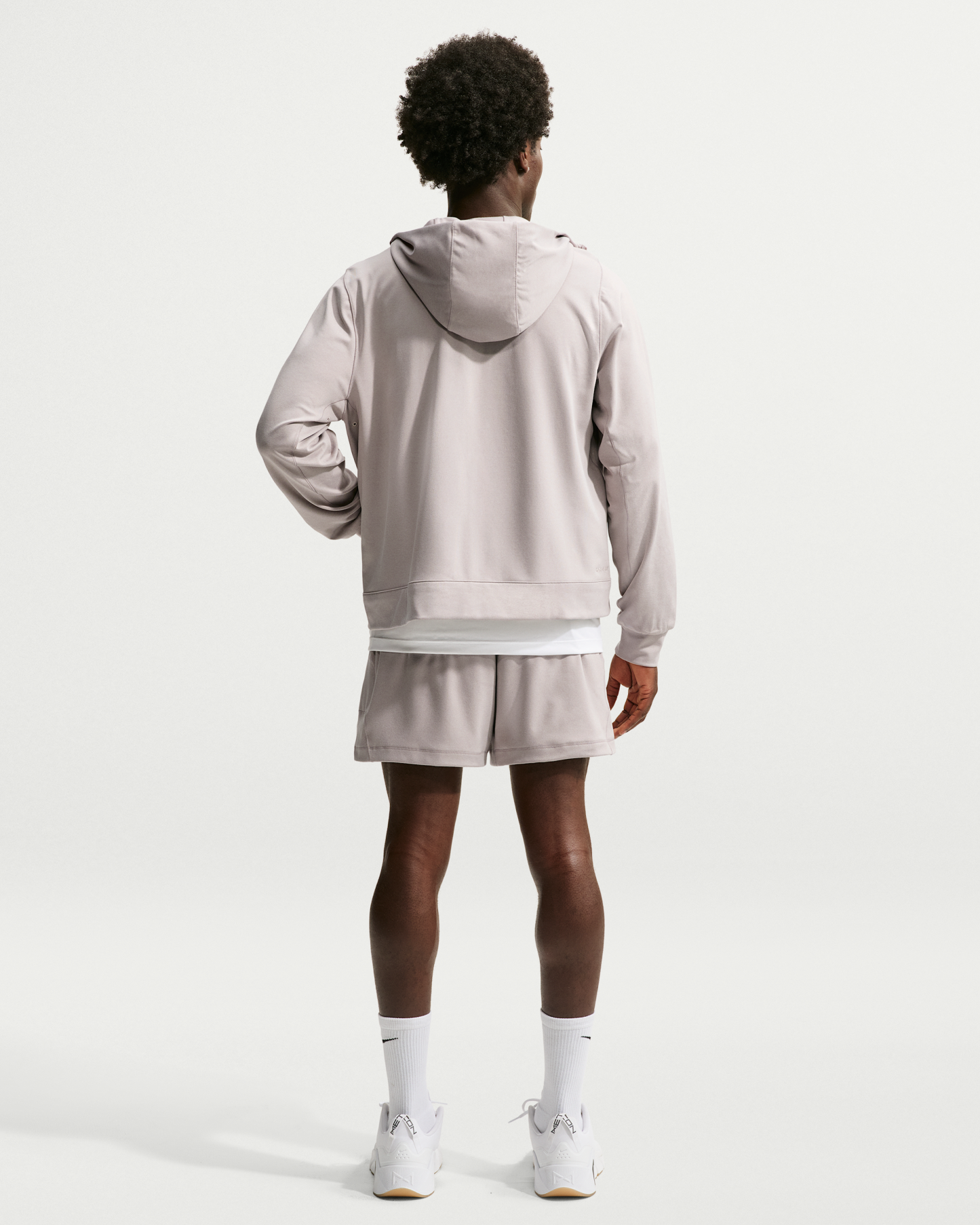Nike Primary NanoKnit Men's Dri-FIT UV Protection Full-Zip Performance Hoodie - Moon Particle/College Grey/Heather/Moon Particle - View 5